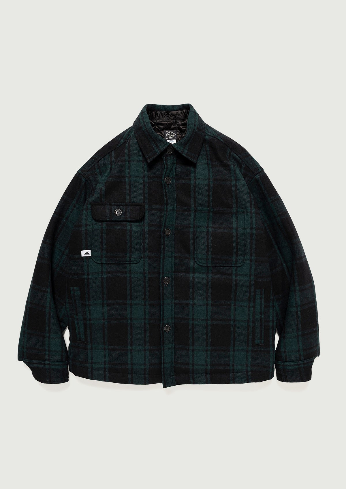 #262PODS-JKM01-CRA90 PLAID JACKET  GREEN