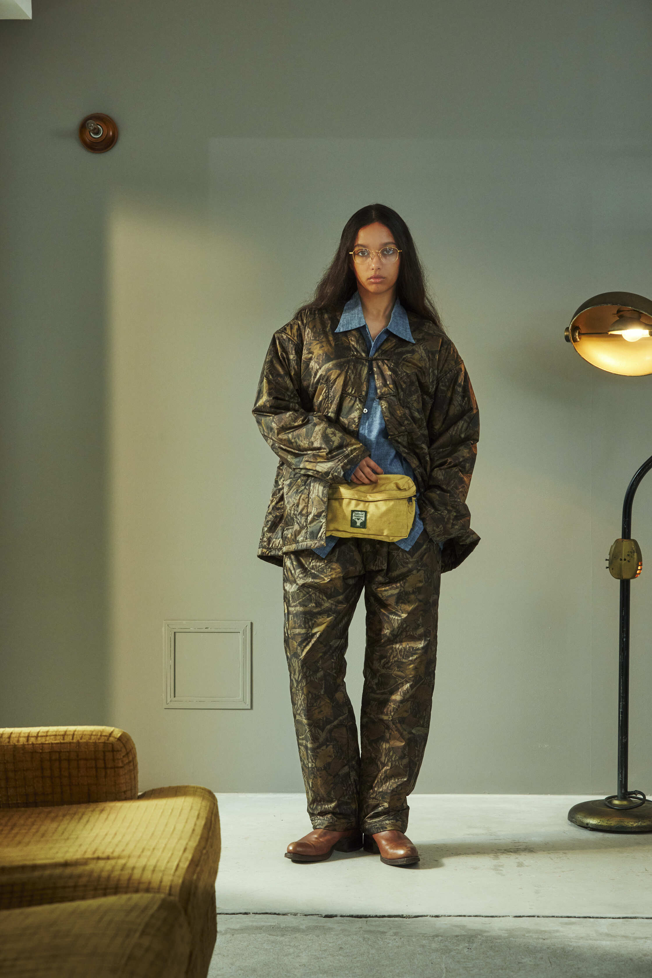 3109BL-NC1 POST Chinois DV : nylon forest camo brown jungle