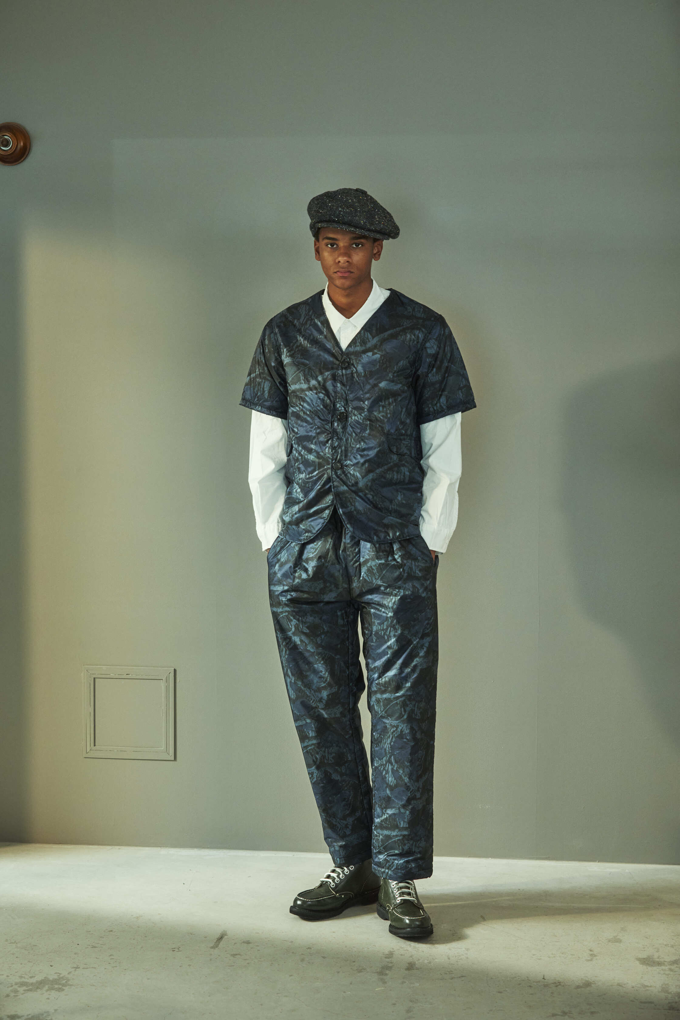 #1267B-NC2 Royal Traveler Shirt-1/2 : nylon forest camo blue jungle