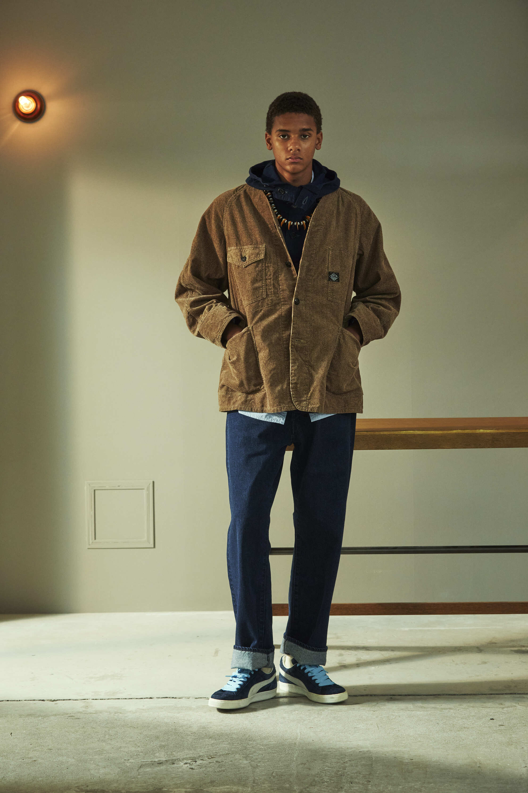 #1105-VTC NAVY Parka : vintage twill charcoal