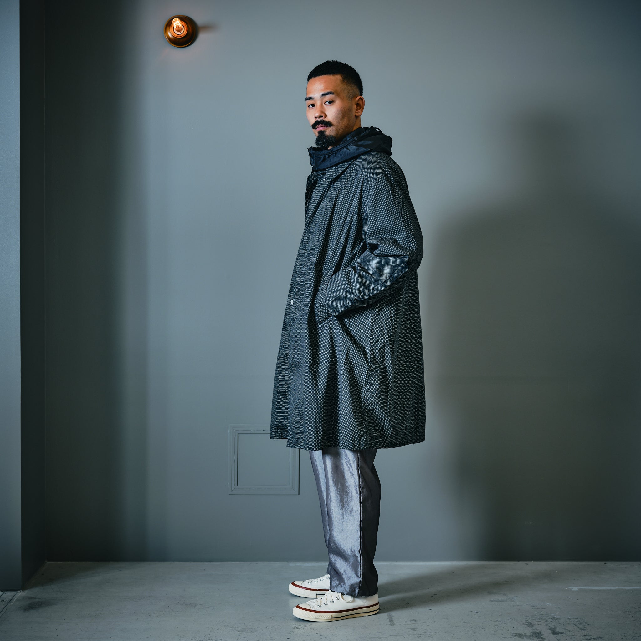#3127-MTB Town & Country Parka : metallic taffeta black