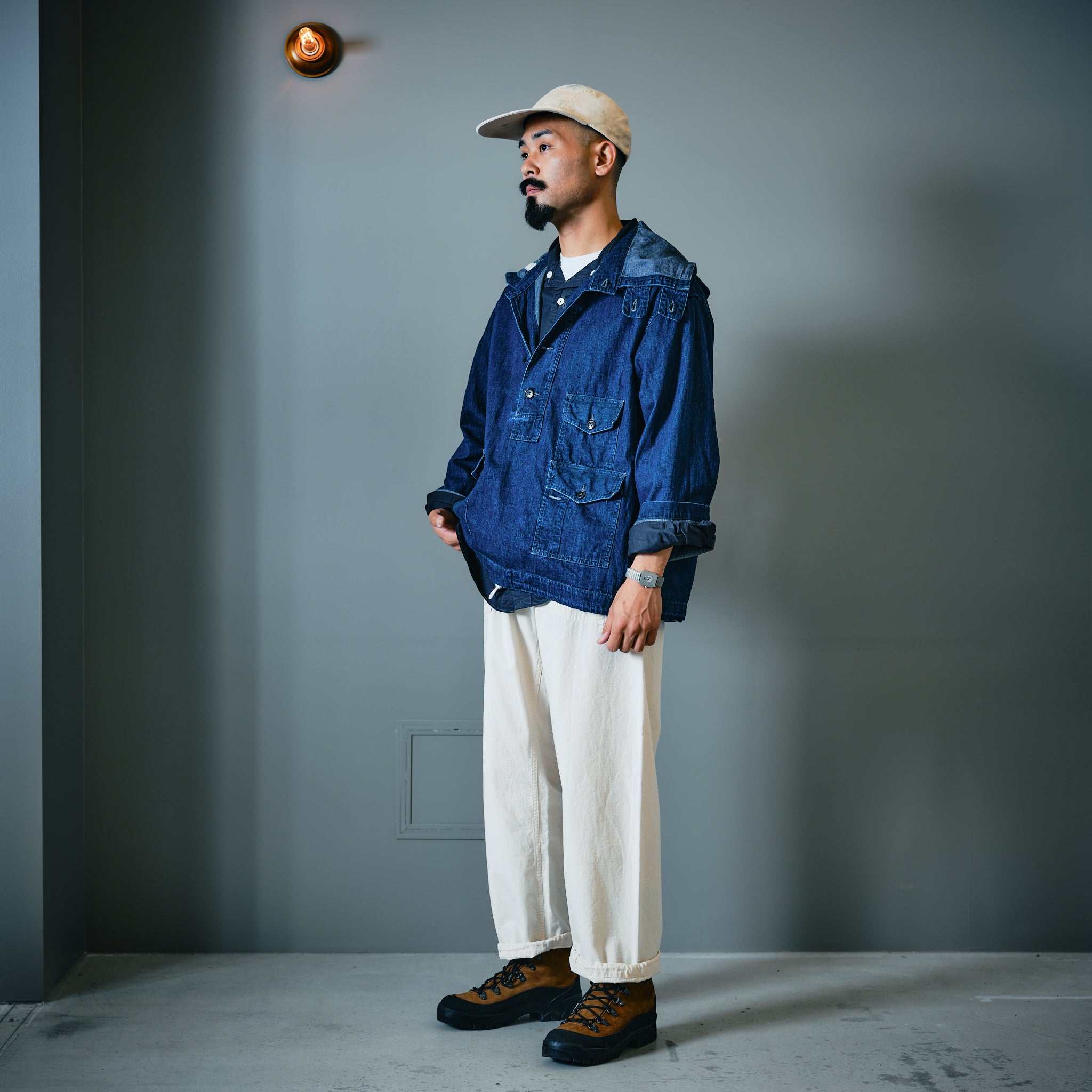 #3127-8DI Town & Country Parka : 8oz. Denim indigo deep wash