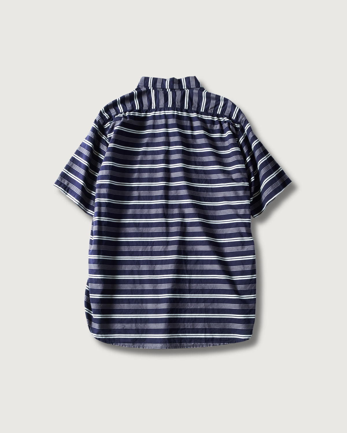 #1201S-HSN No.1 Shirt S/S : horizontal stripe navy