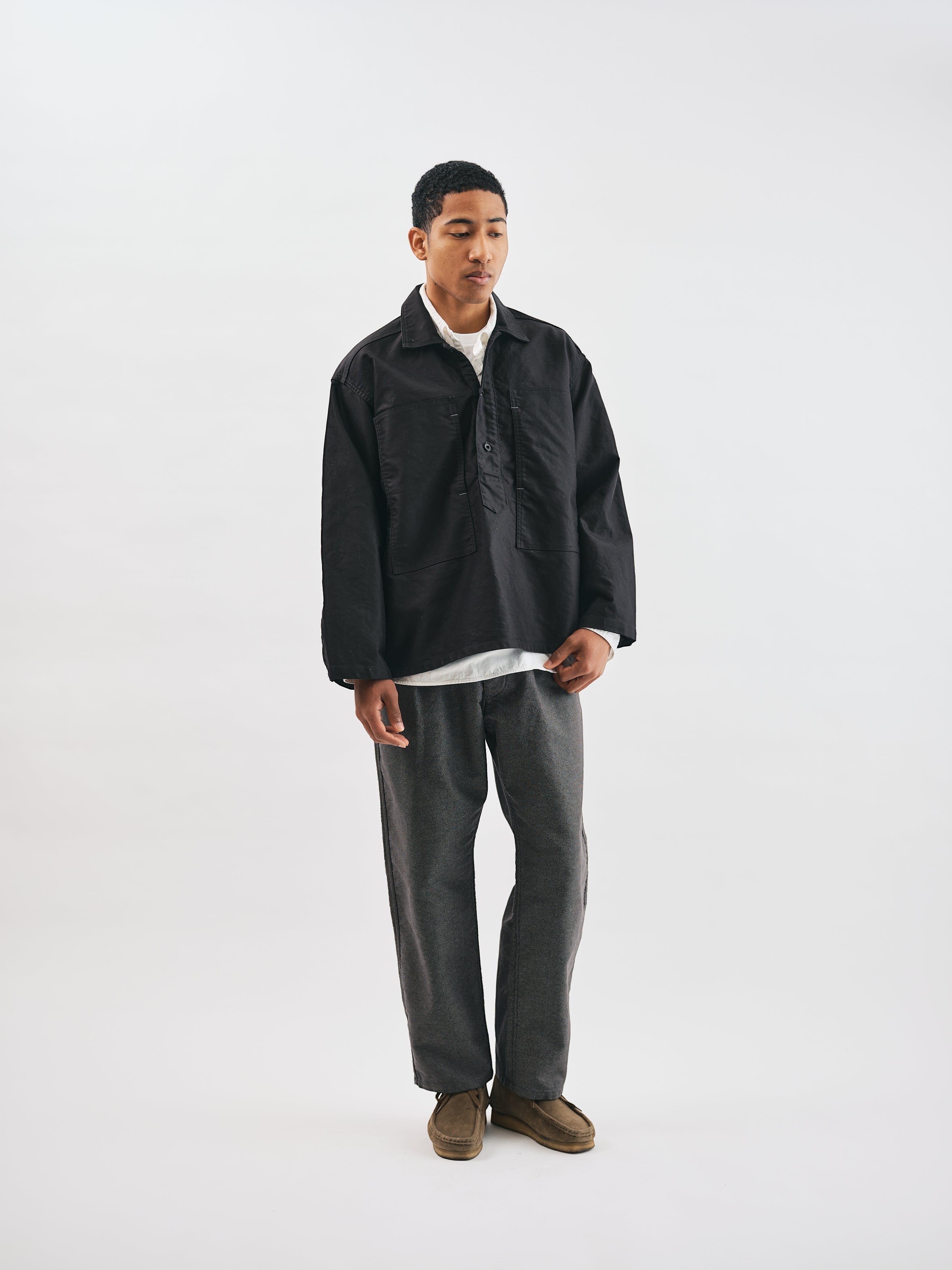 #1204-MSB ARMY Shirt : moleskin black