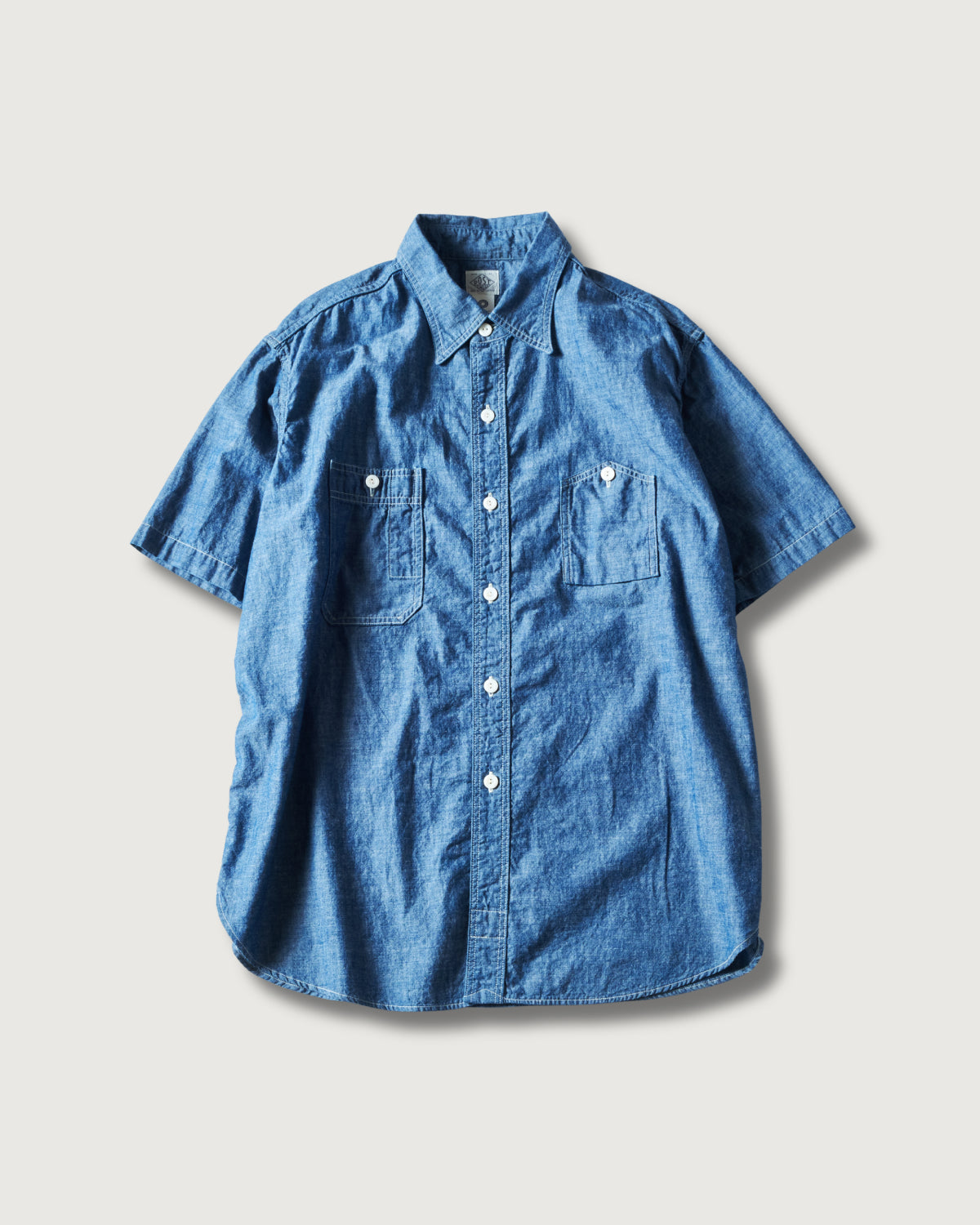 #1206S-CC No.6 Shirt S/S : classic chambray indigo