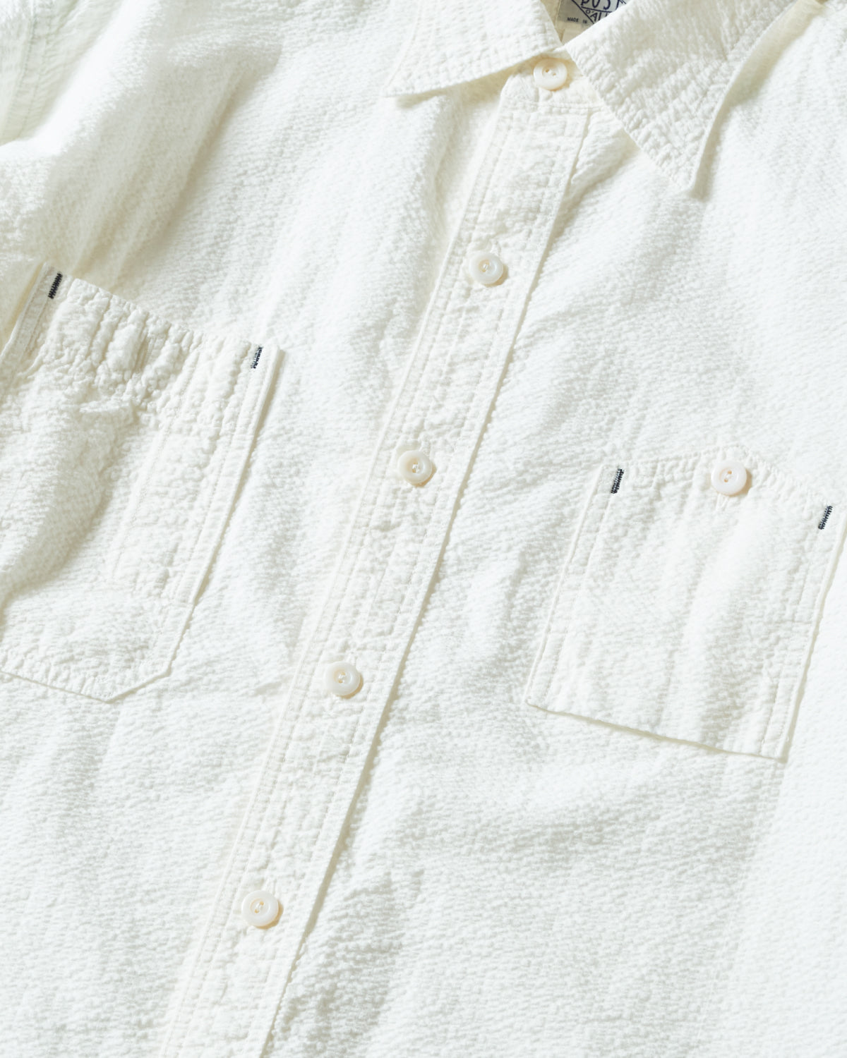 #1206S-SSW No.6 Shirt S/S : seersucker white