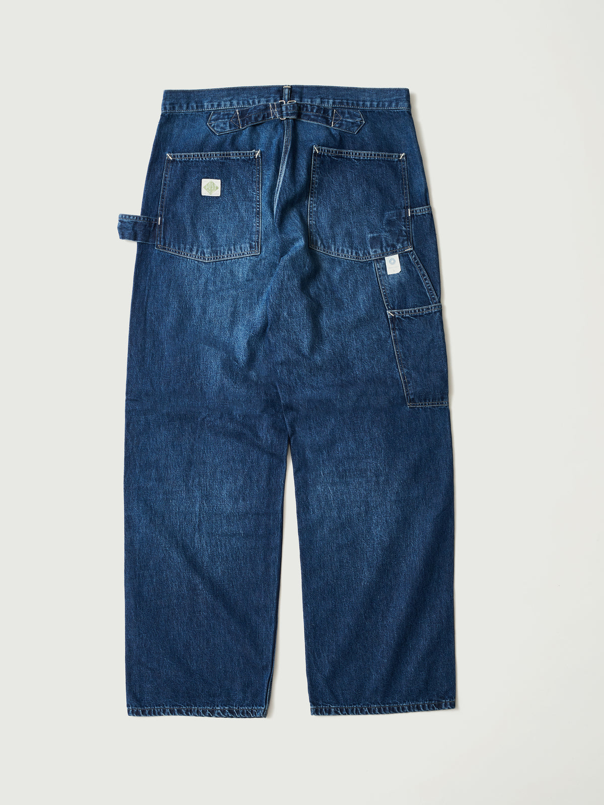 #1302-01W W-Knee Dungarees : 10 oz.denim indigo worn wash