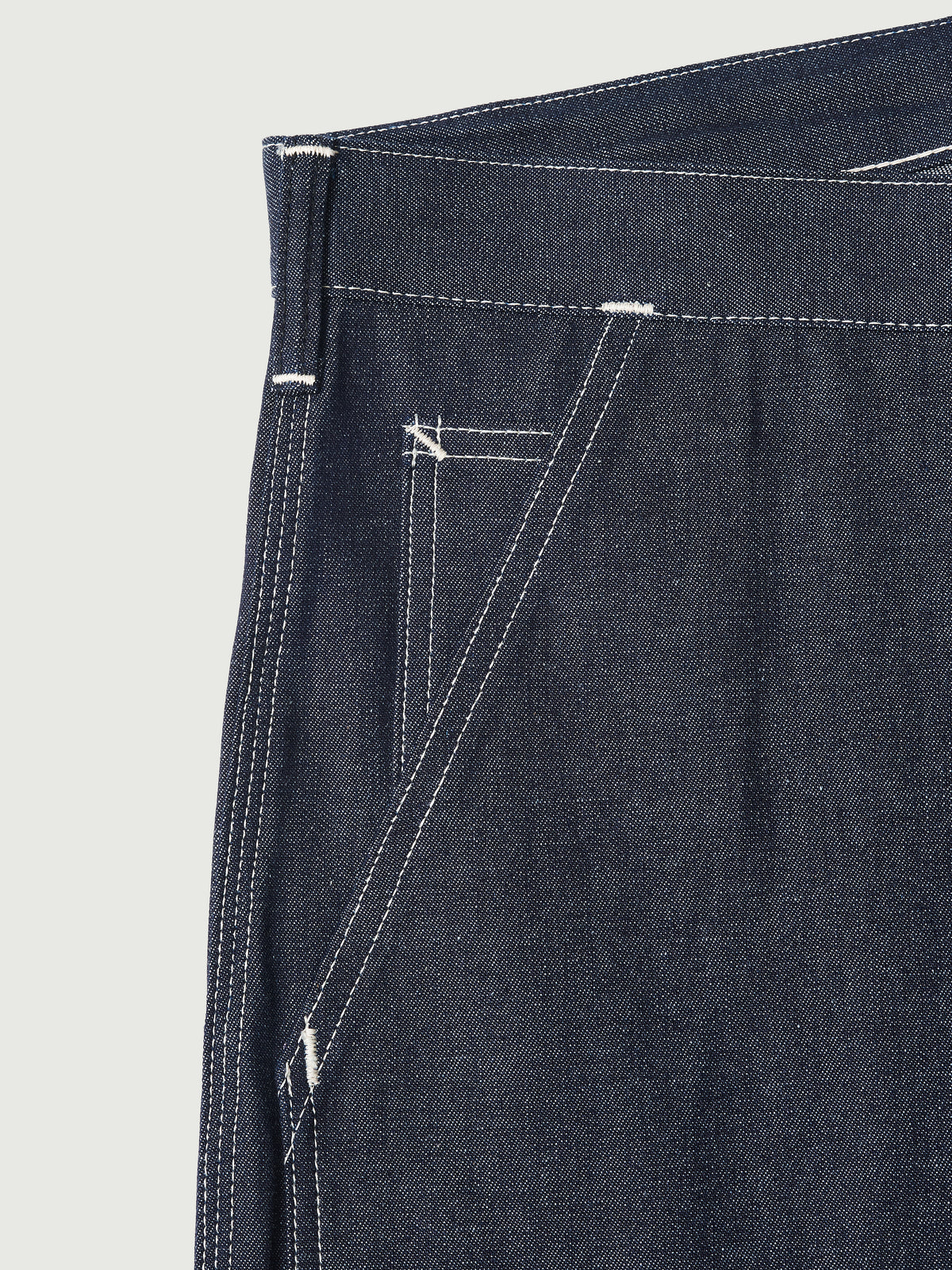 #1302-01 W-Knee Dungarees : 10 oz.denim indigo rigid