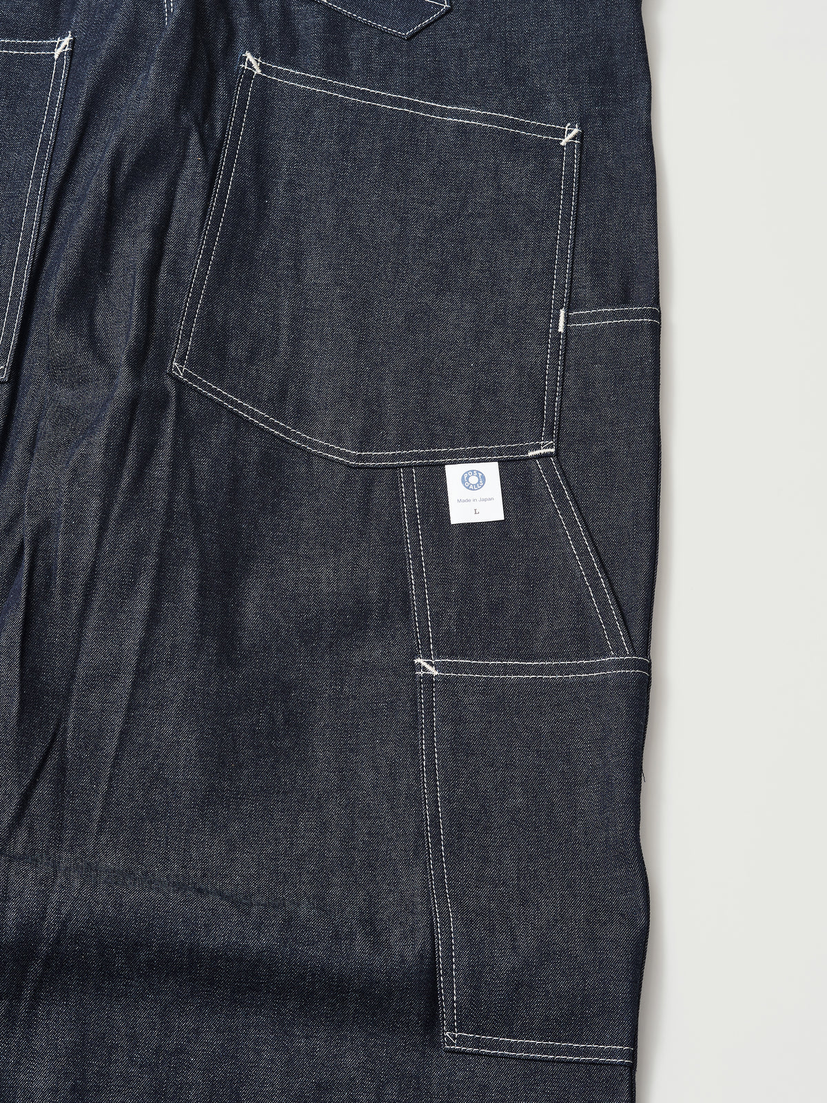 #1302-01 W-Knee Dungarees : 10 oz.denim indigo rigid