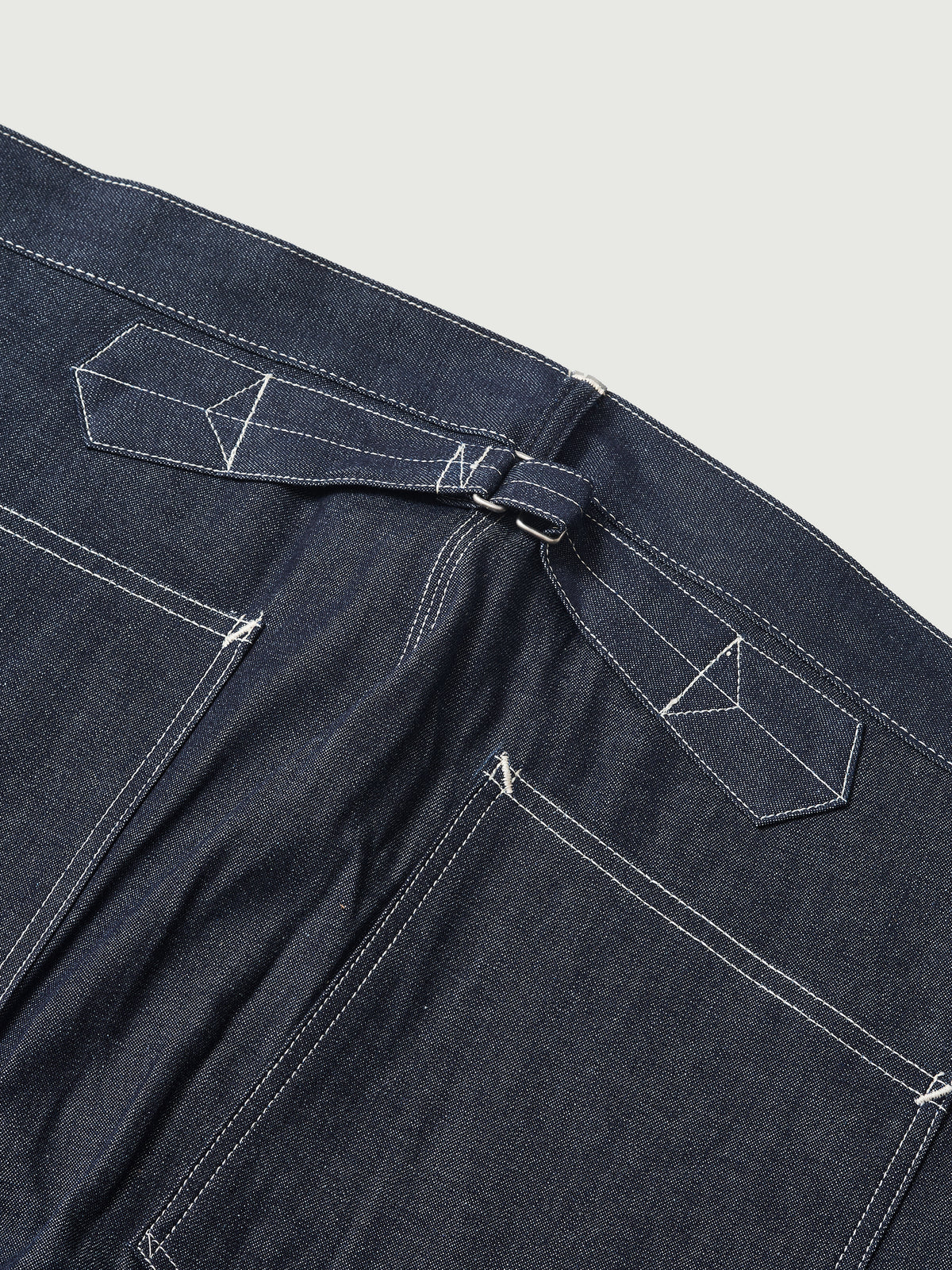 #1302-01 W-Knee Dungarees : 10 oz.denim indigo rigid