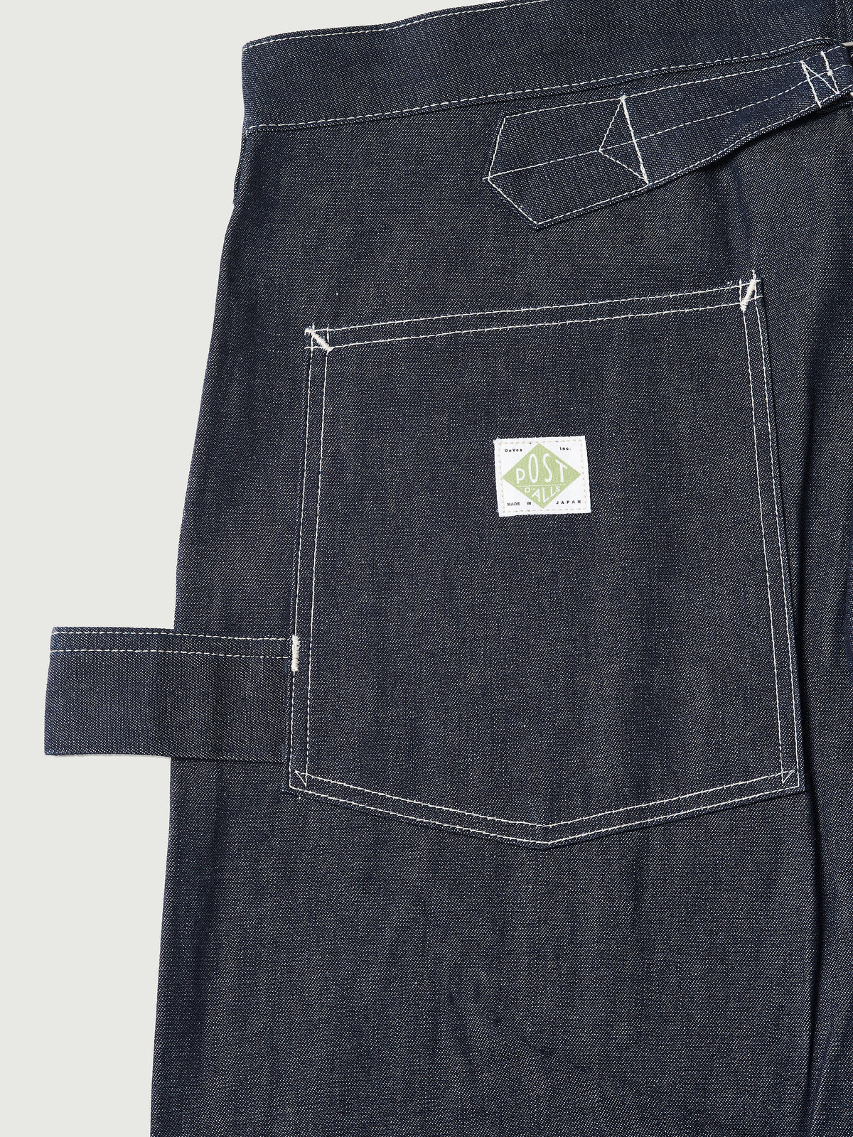 #1302-01 W-Knee Dungarees : 10 oz.denim indigo rigid