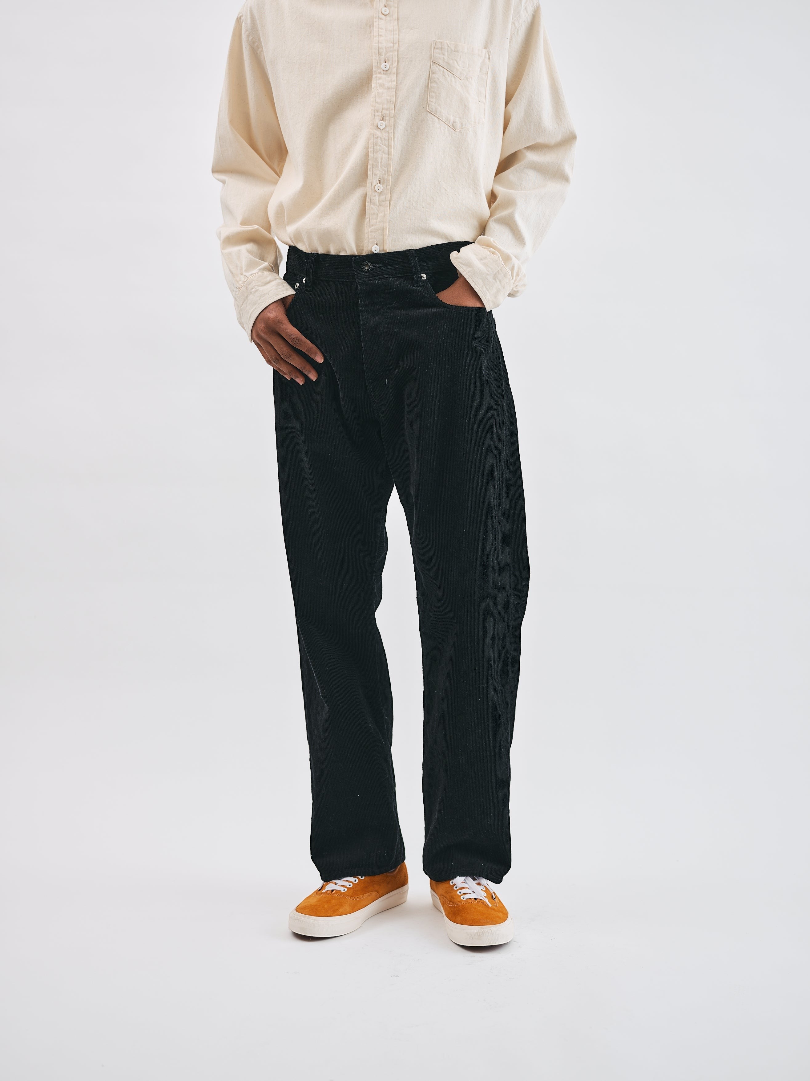 #1397-CB No.2 Fiver Pocket : midwale cords black