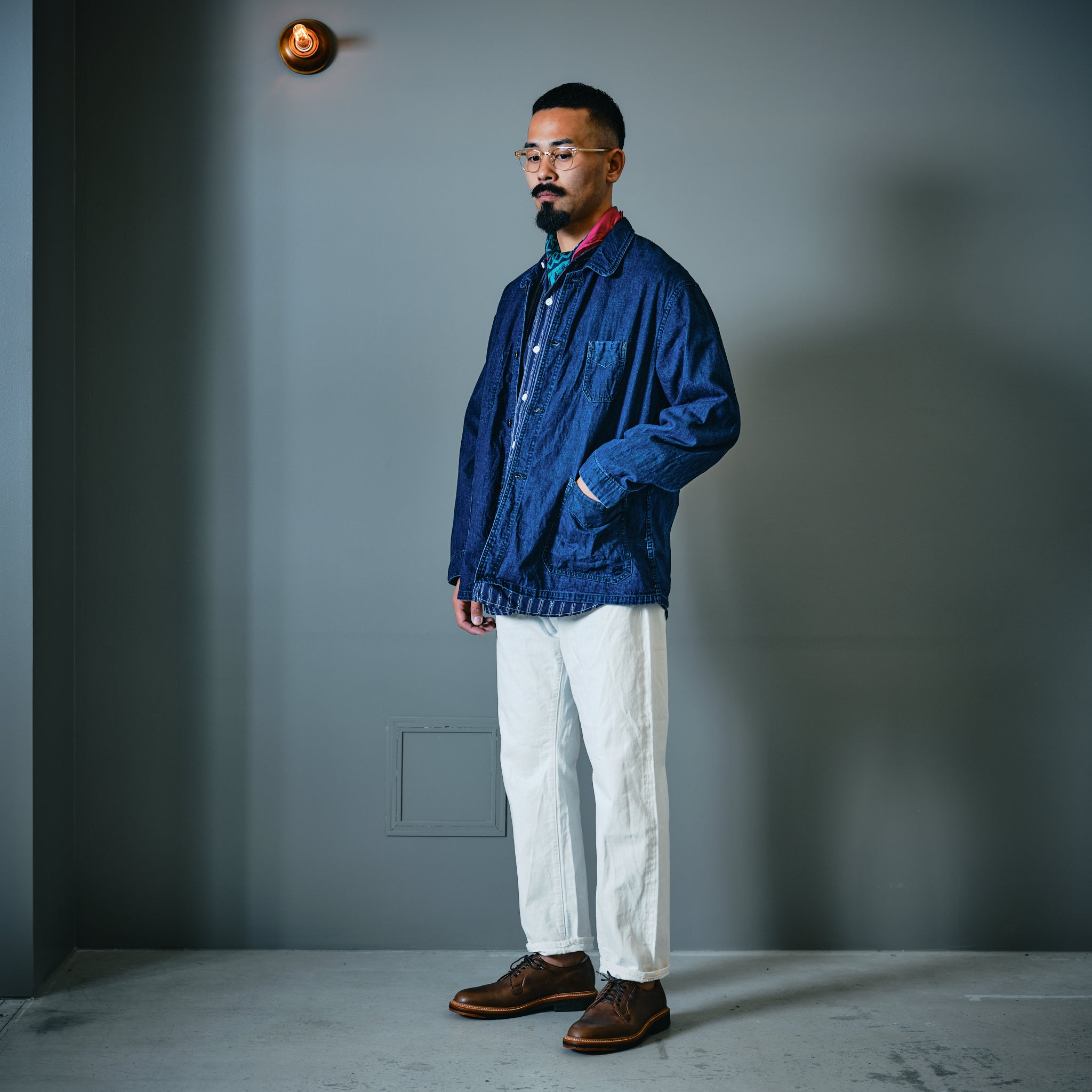 #3306-WD No.8 Five Pocket : 12oz. Denim white
