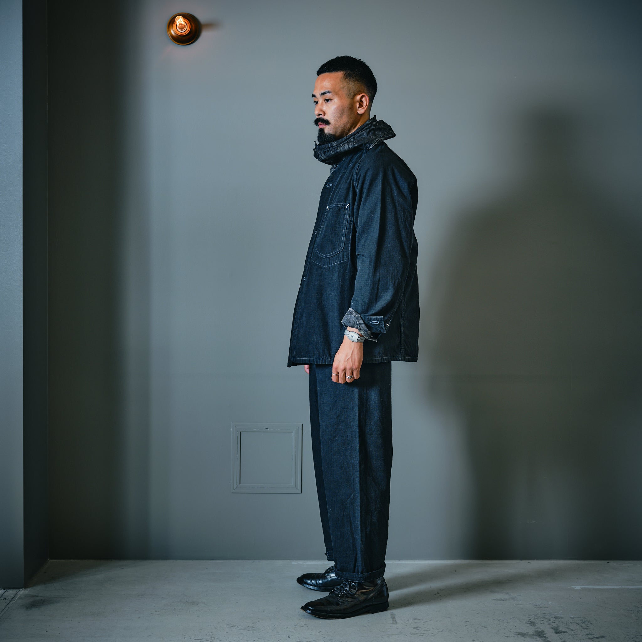 #3313-DRC E-Z ARMY-NAVY Pants 2 : cotton dobby ripstop charcoal