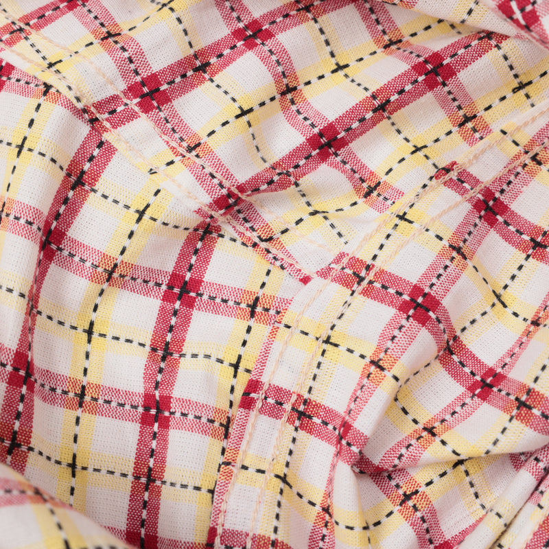 Army Shirt : vintage calico check red sht-26 "Dead Stock"
