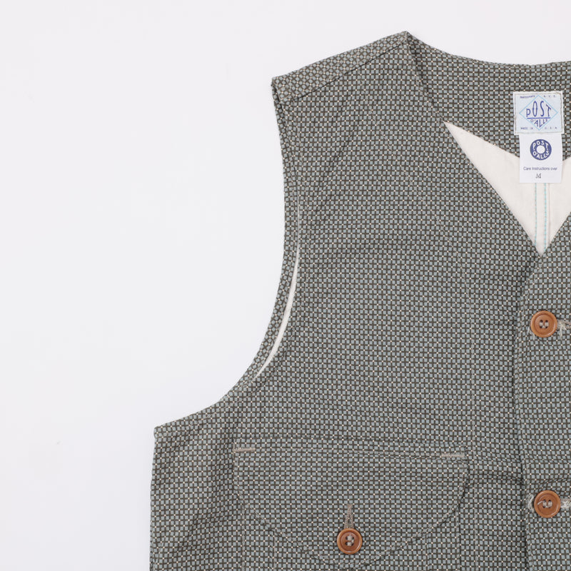 1515 Cruzer Vest : vintage calico olive v-37 "Dead Stock"