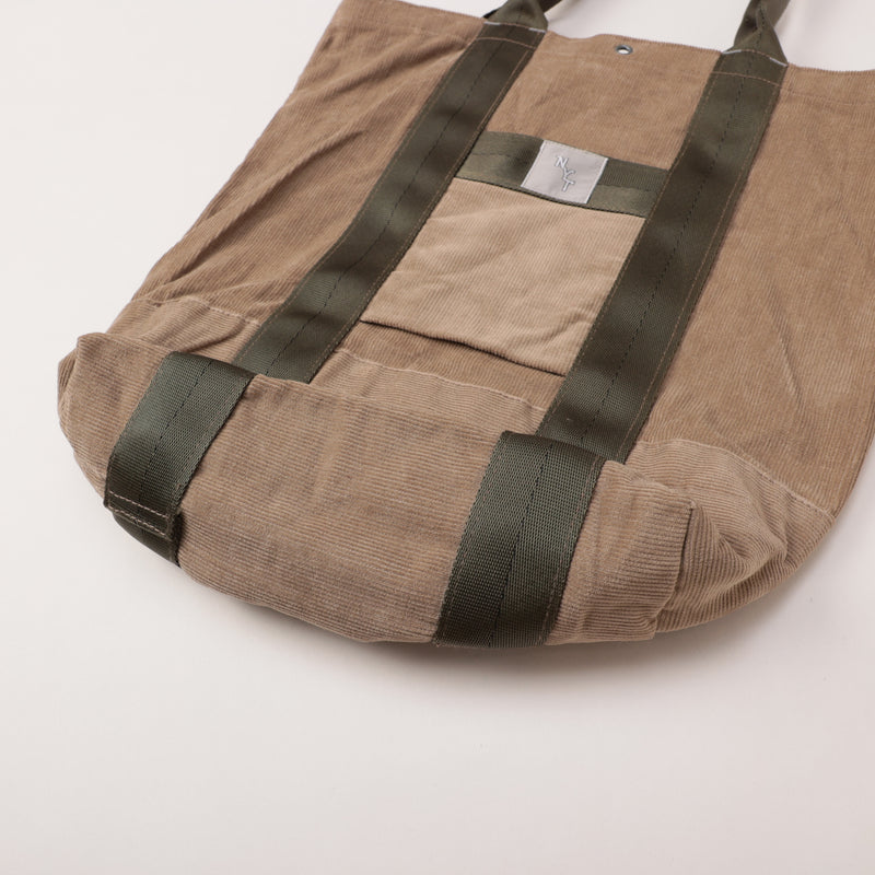 NYT Sidewalker Tote : summer corduroy brown bag-039 "Dead Stock"