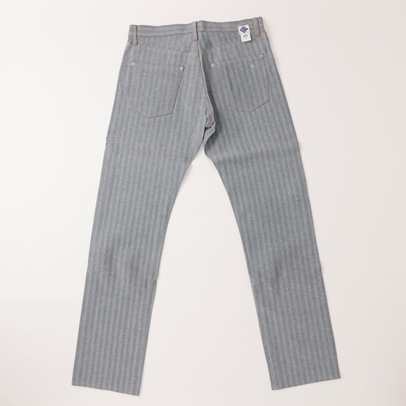 Five Pockets: fisher stripe(orange stitch) pa-057 "Dead Stock"