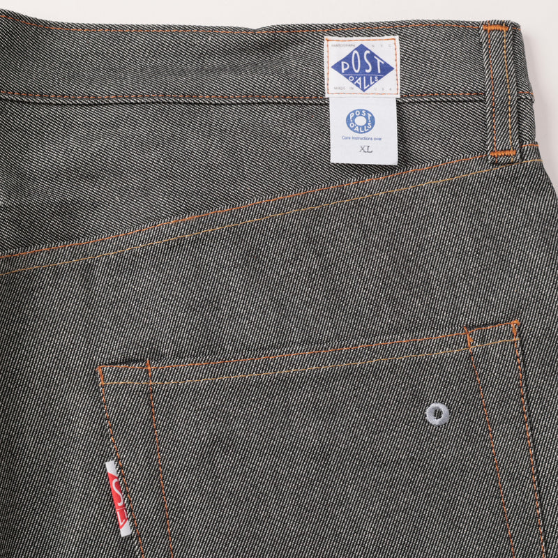 Five Pockets : CONE denim black(orange stitch) pa-074 "Dead Stock"