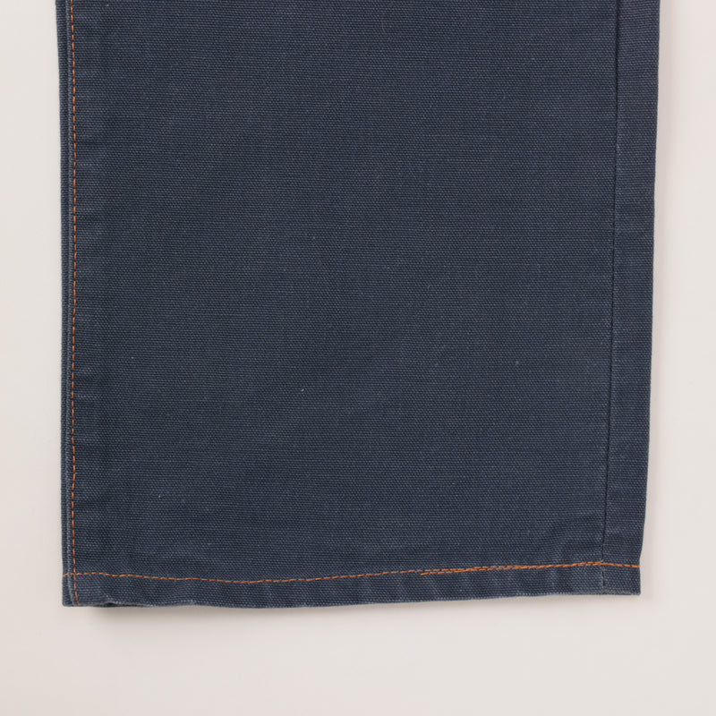Split-back Pants : cotton canvas navy pa-083 "Dead Stock"
