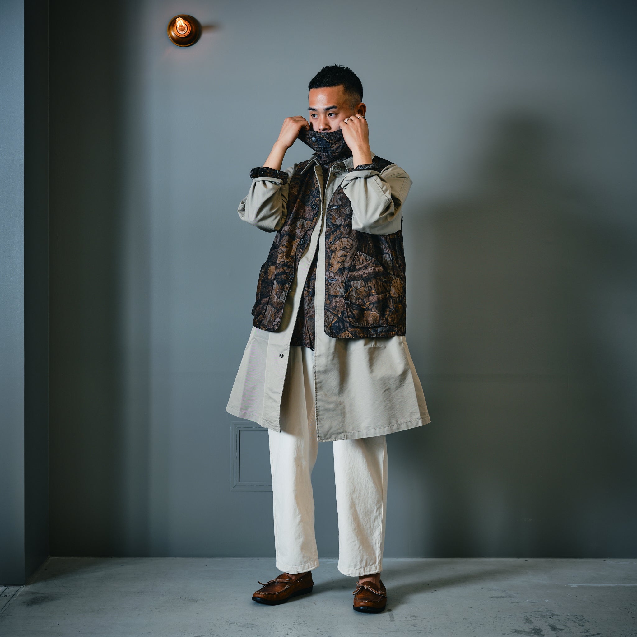 #3127-FC1 Town & Country Parka : forest camo brown jungle