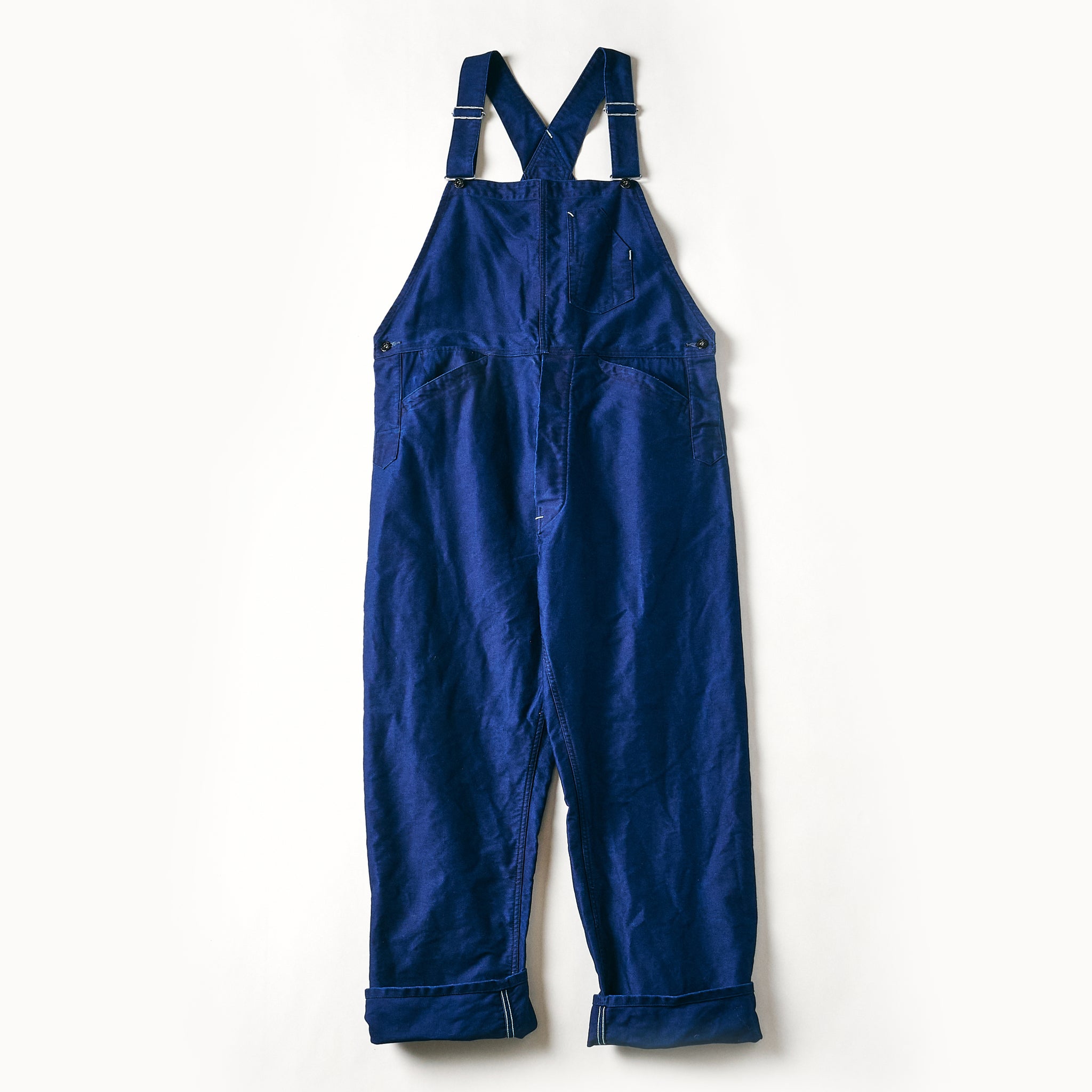#1401-MI No.1 Overalls : vintage moleskin indigo