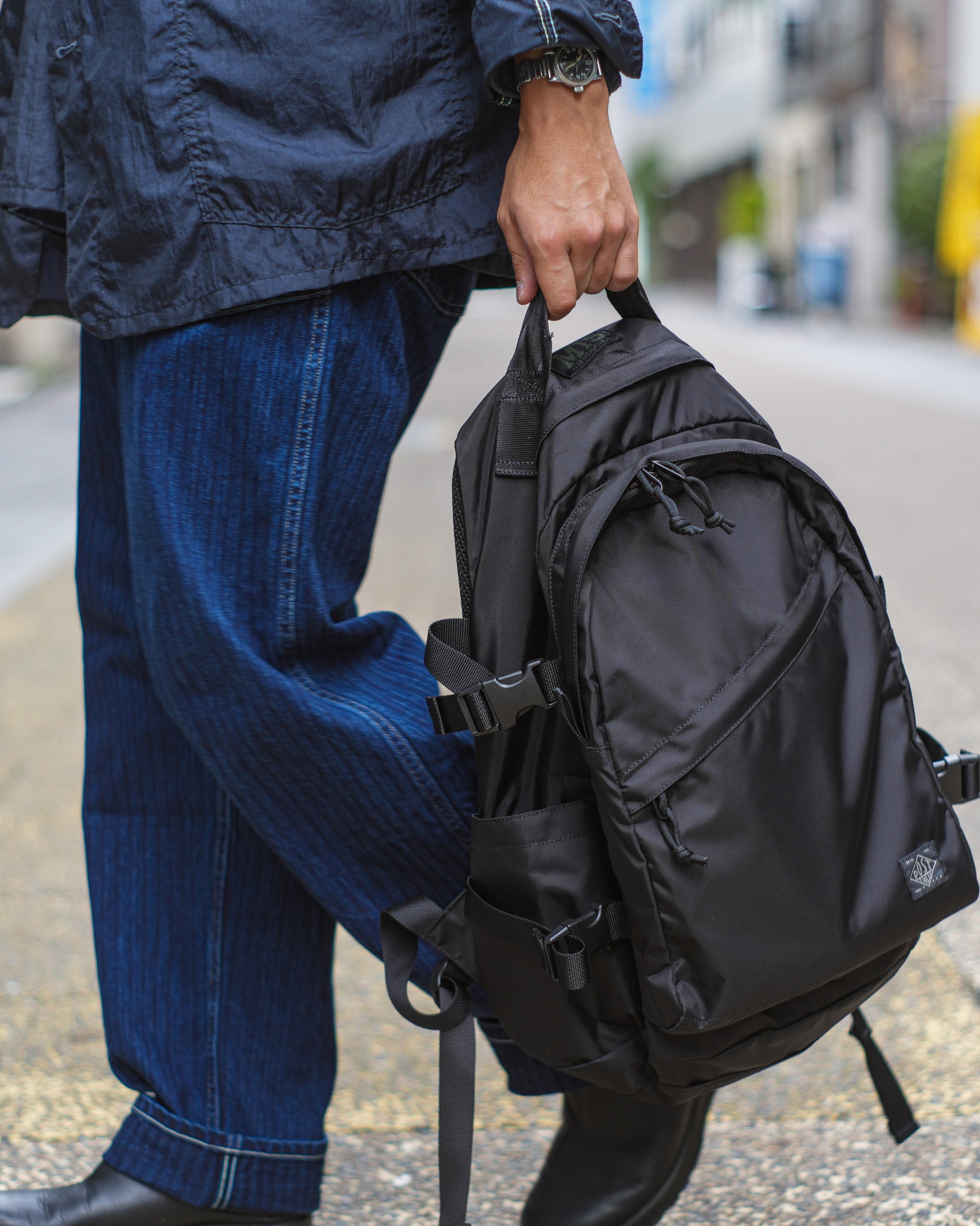 [MIS x Post O'Alls x SHIPS] #4213-BL A-I ASSAULT PACK : packcloth nylon black