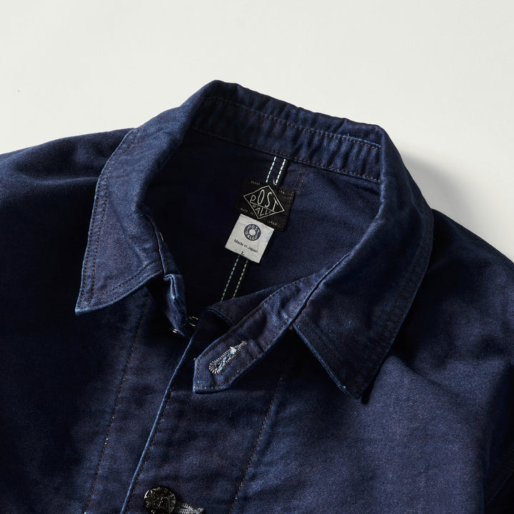 1101-MI No.1 Jacket : vintage moleskin indigo – POST OʼALLS