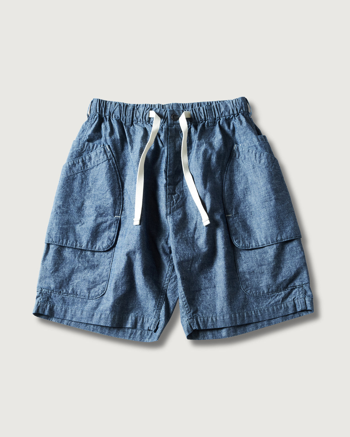 #2323E-MC E-Z DEE's Shorts : medium weight chambray indigo