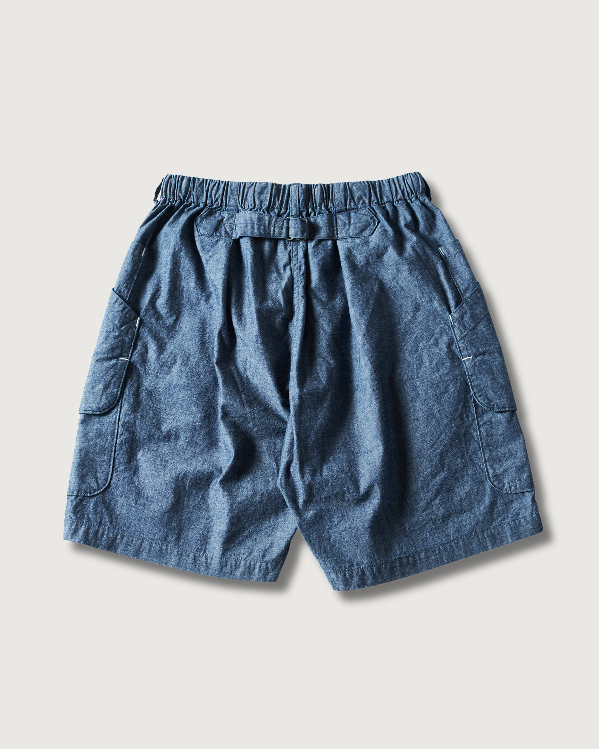 #2323E-MC E-Z DEE's Shorts : medium weight chambray indigo