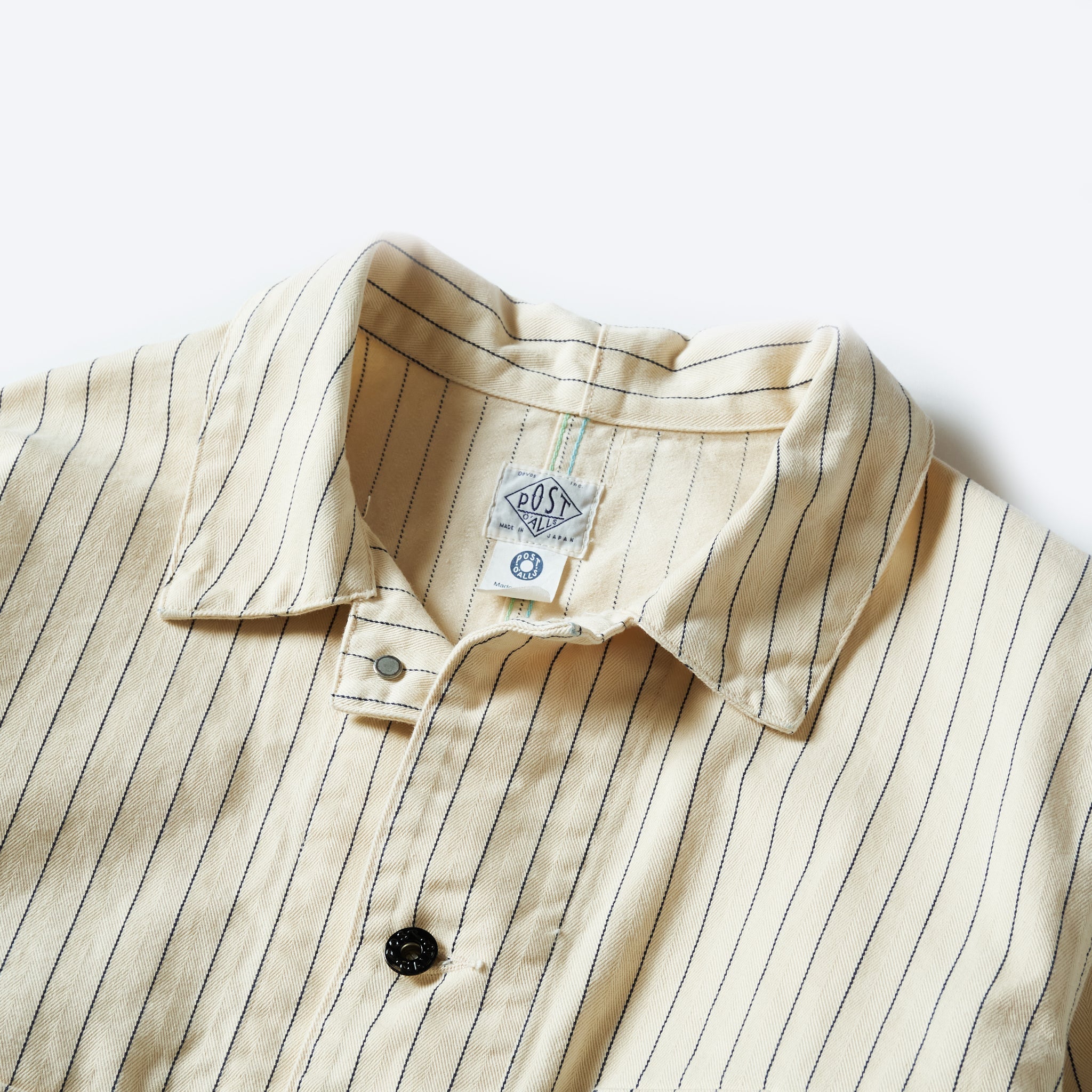 #1111-HBS De Luxe Railroader : HBT stripe natural