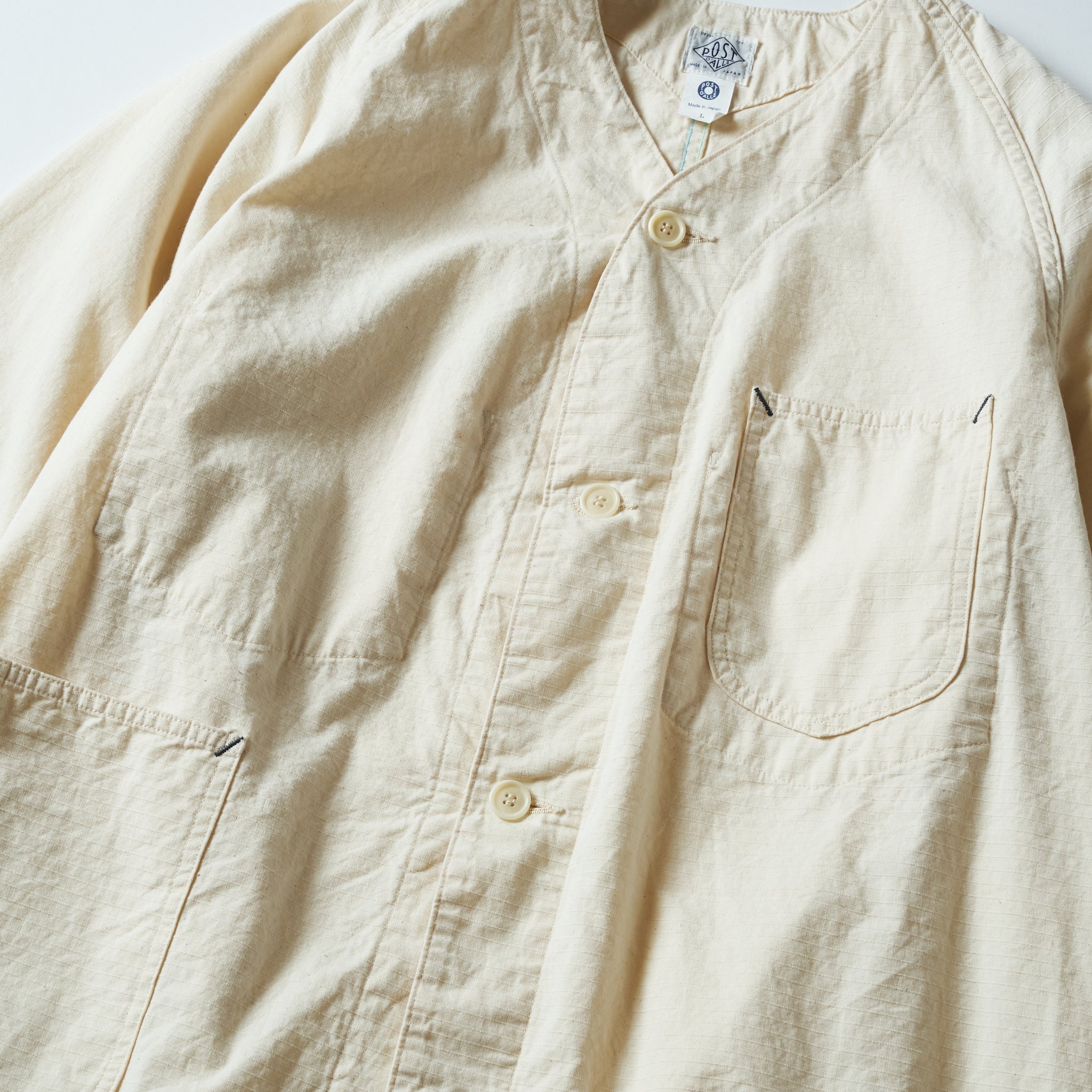 #3124DV-DRN POST 45 DV : cotton dobby ripstop natural