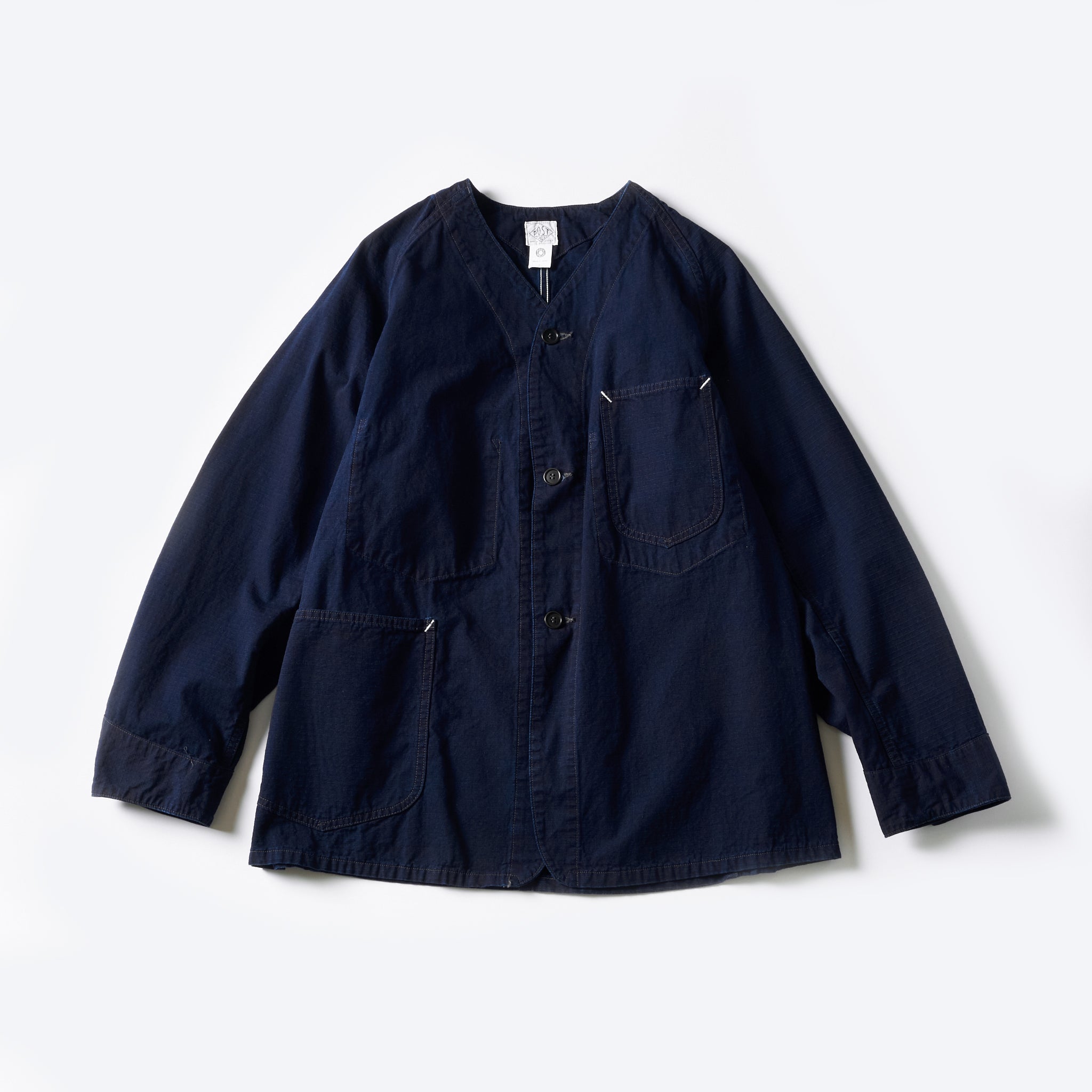 #3124DV-DRI POST 45 DV : cotton dobby ripstop indigo deep wash