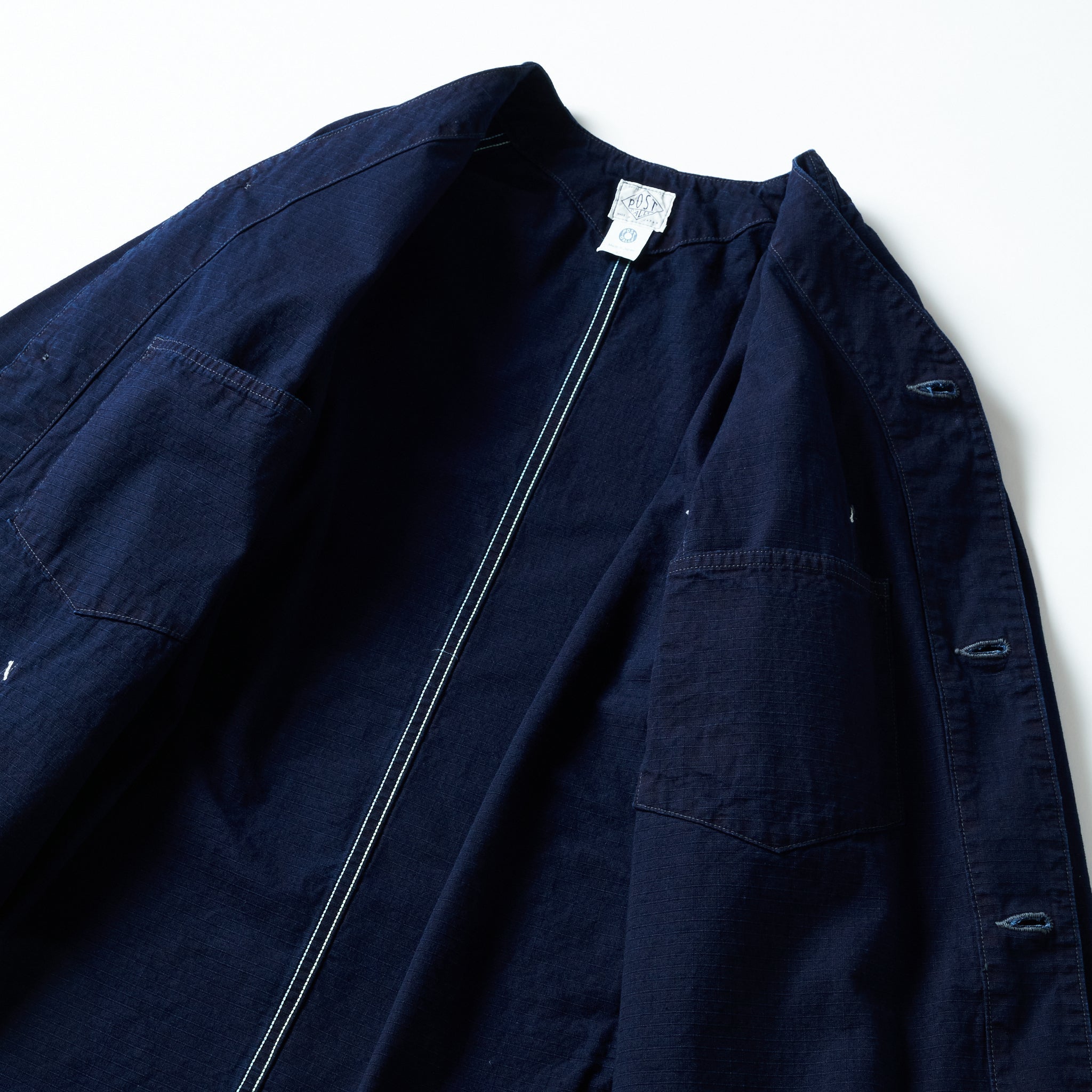 #3124DV-DRI POST 45 DV : cotton dobby ripstop indigo deep wash