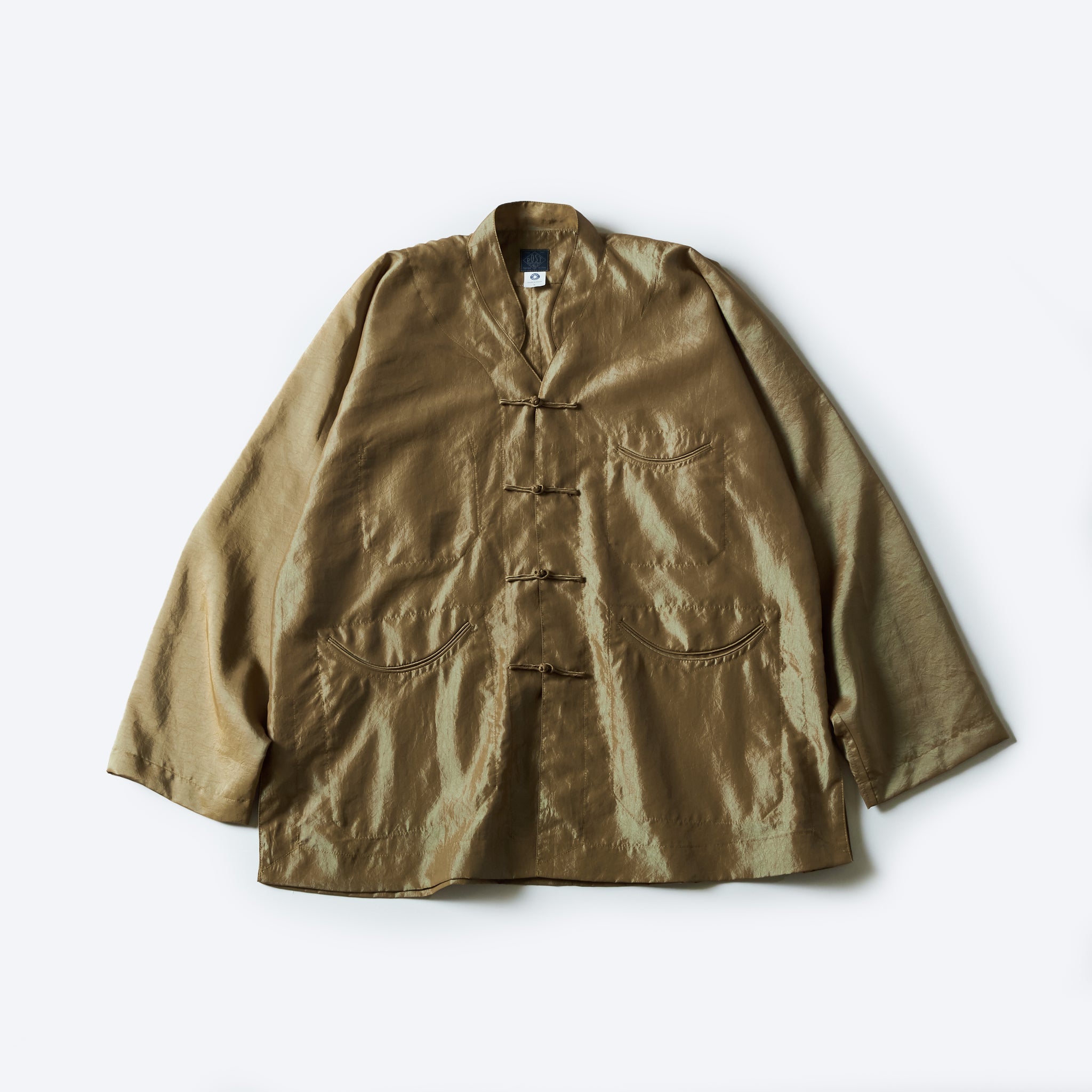#3117-MTK POST Chinois De Luxe : metallic taffeta khaki