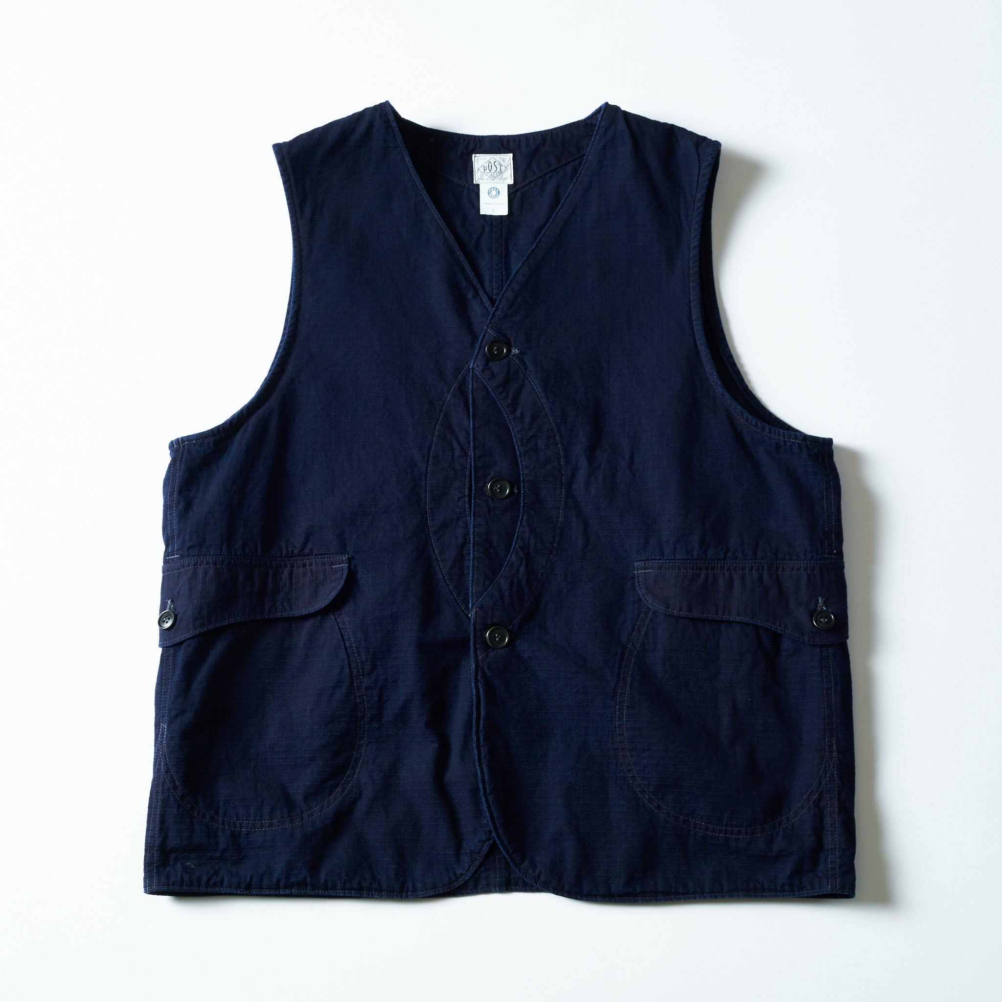 #1512-DRI Royal Traveler : cotton dobby ripstop indigo deep wash