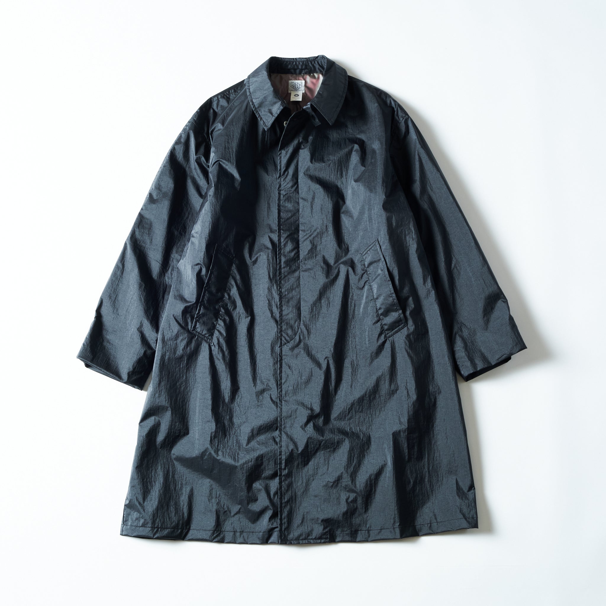 #3121-MTB USN Utility Coat : metallic taffeta black