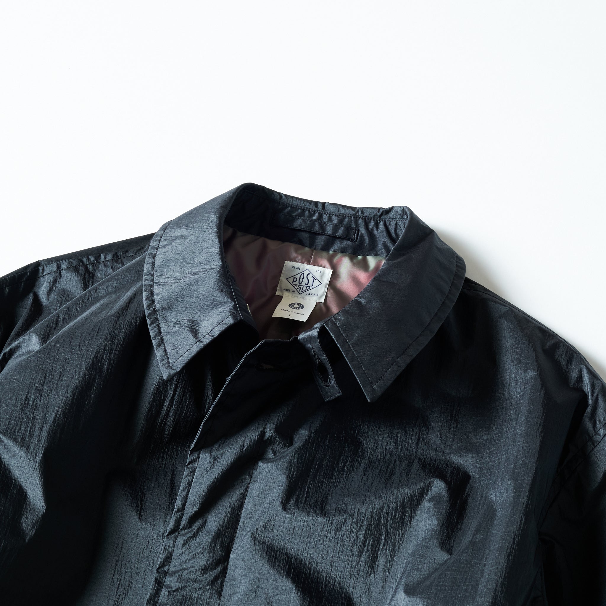 #3121-MTB USN Utility Coat : metallic taffeta black