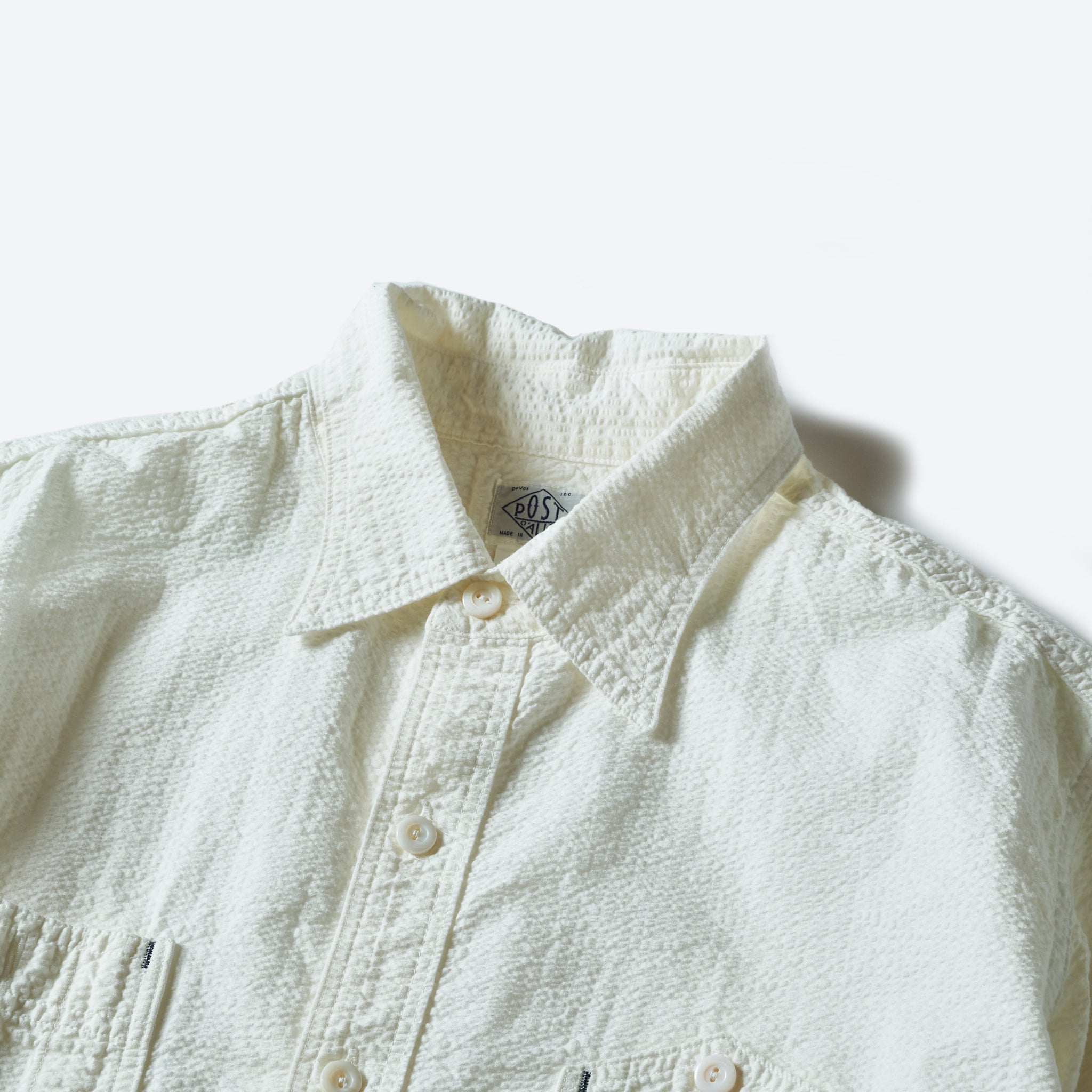 #1206S-SSW No.6 Shirt S/S : seersucker white