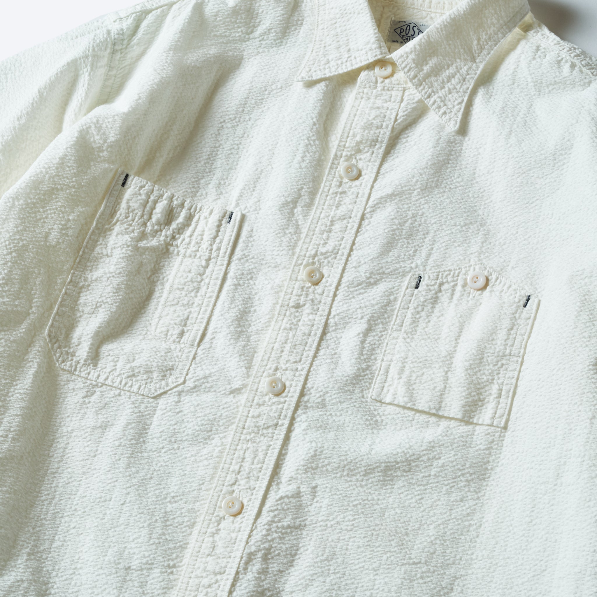 #1206S-SSW No.6 Shirt S/S : seersucker white