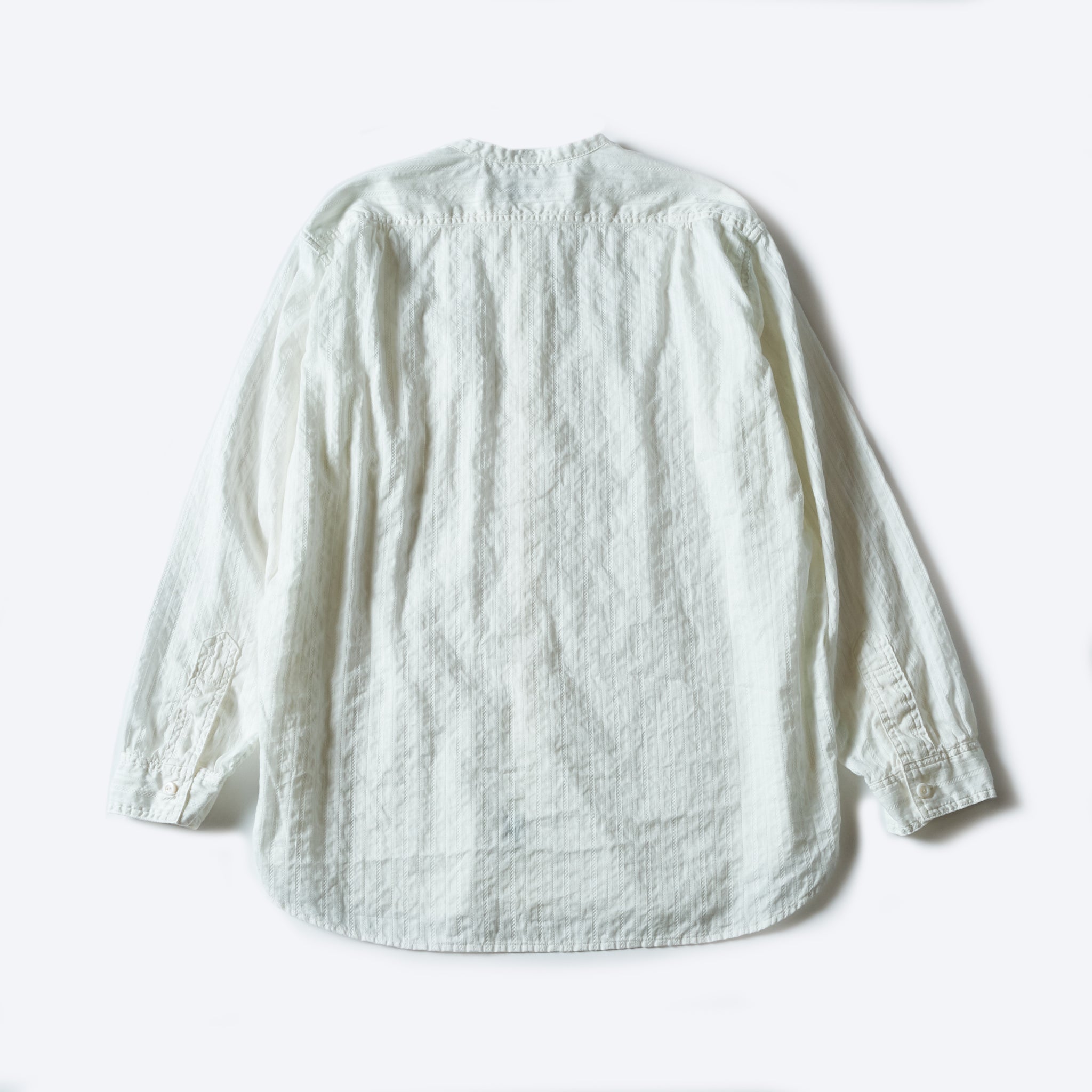 #1203C-CMW Band Collar Shirt MV : cool mesh white