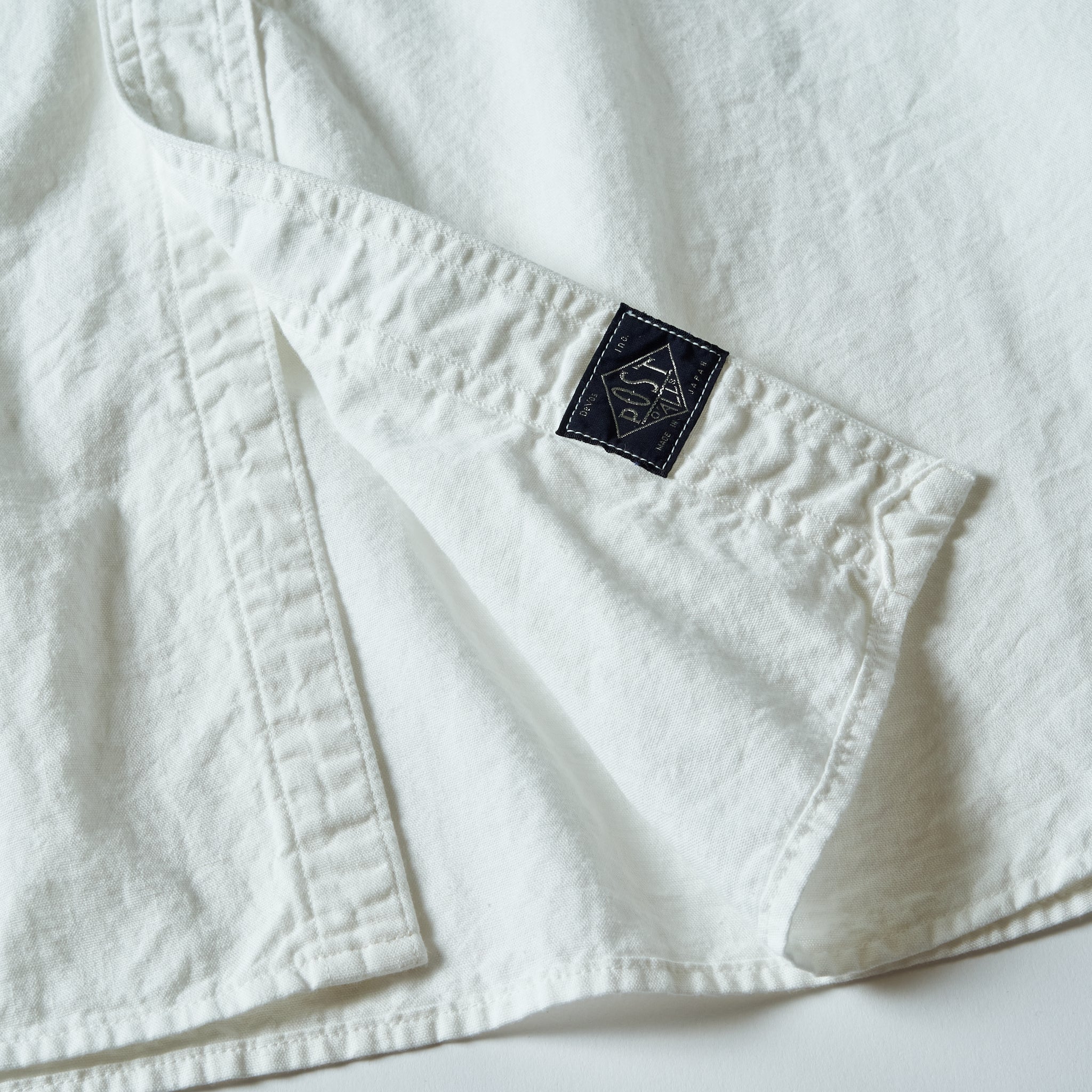 #1203C-WC Band Collar Shirt MV : classic chambray white