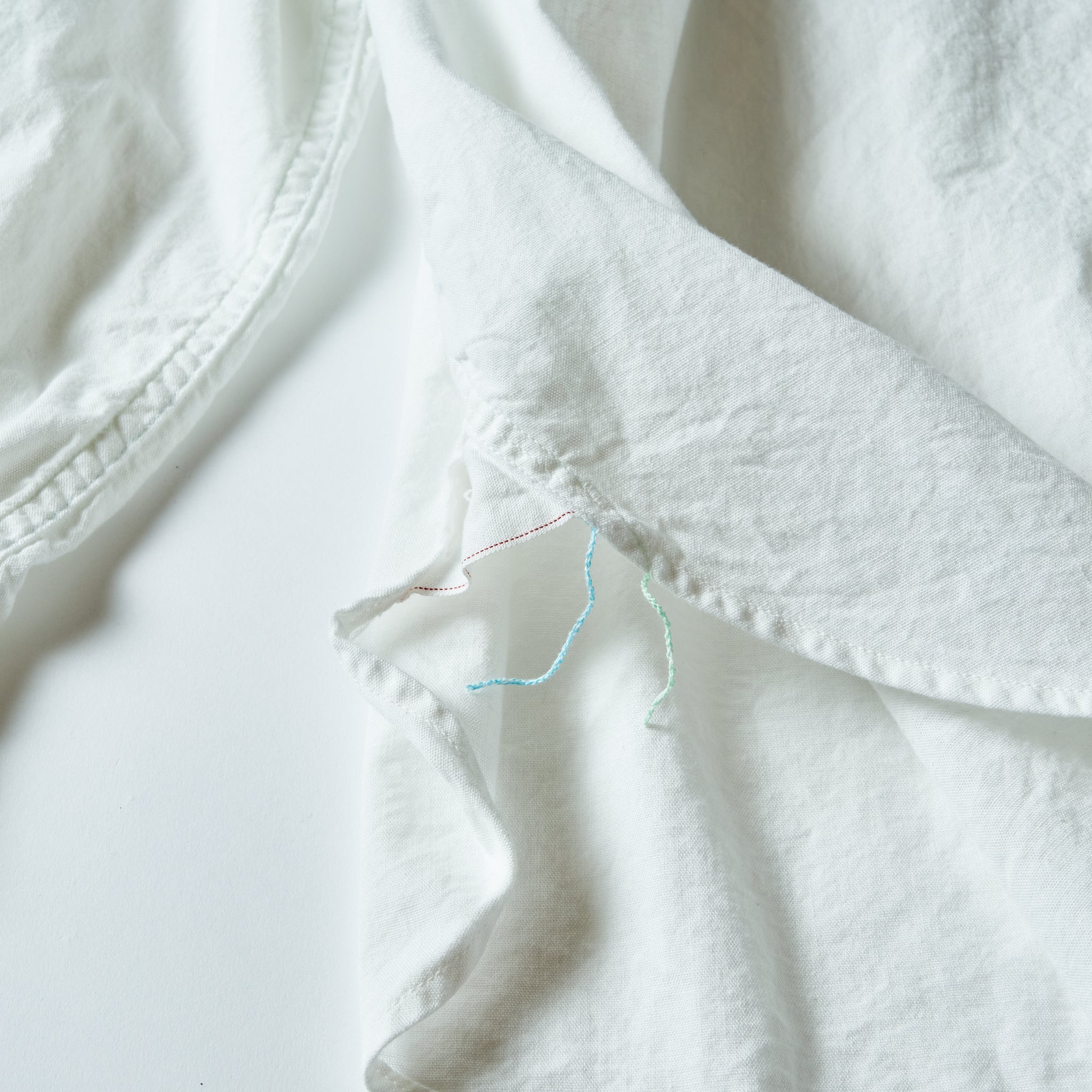 #1203C-WC Band Collar Shirt MV : classic chambray white