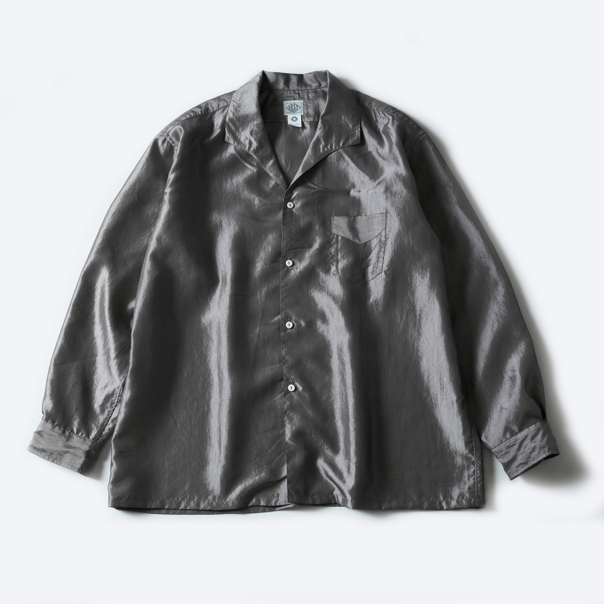 #3224-MTS Fever : metallic taffeta silver grey