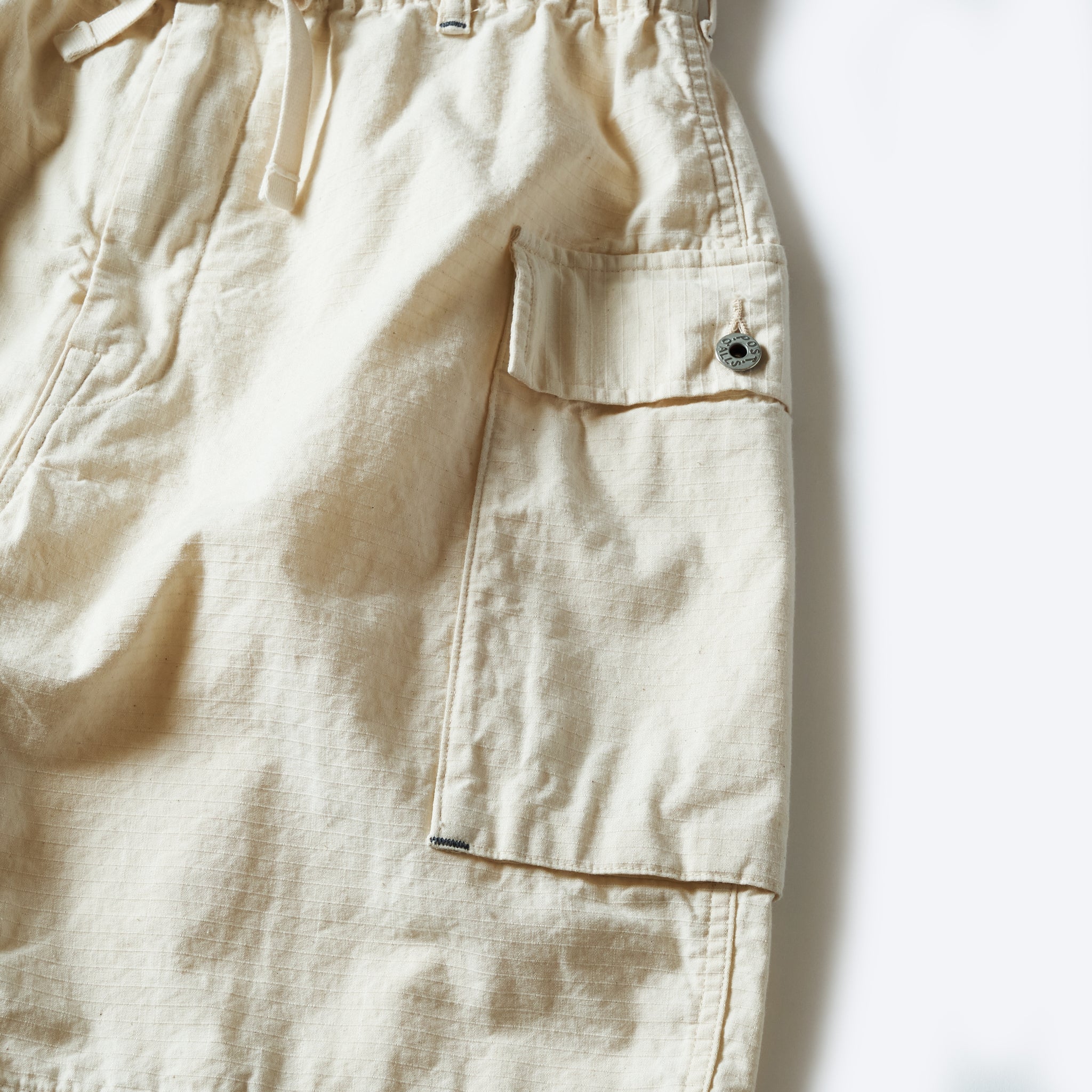 #3308S-DRN E-Z WALKABOUT Shorts : cotton dobby ripstop natural