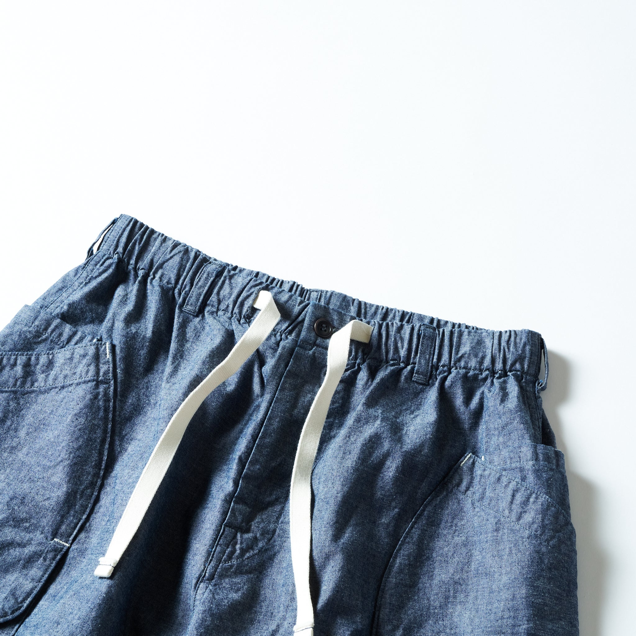 #2323E-MC E-Z DEE's Shorts : medium weight chambray indigo