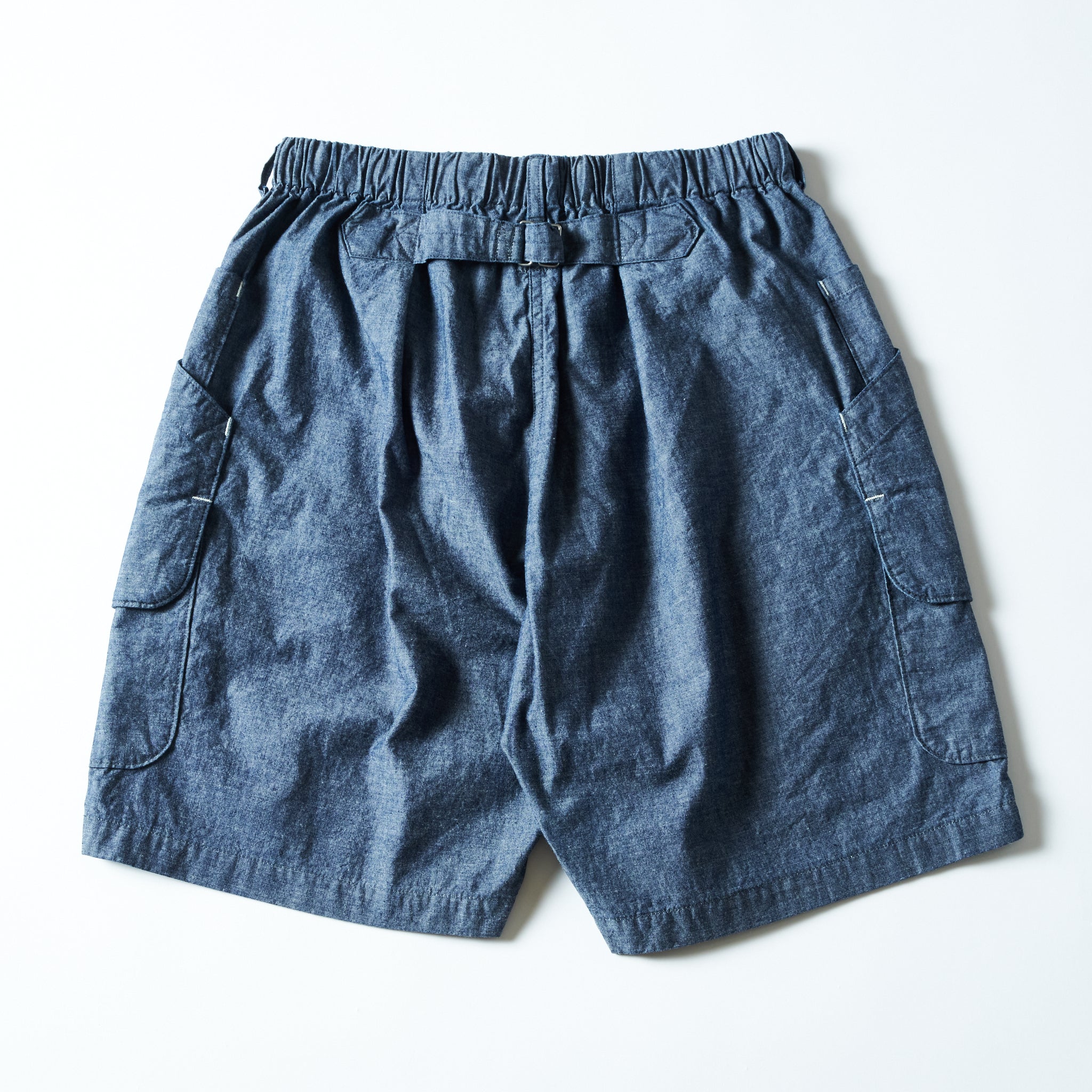 #2323E-MC E-Z DEE's Shorts : medium weight chambray indigo