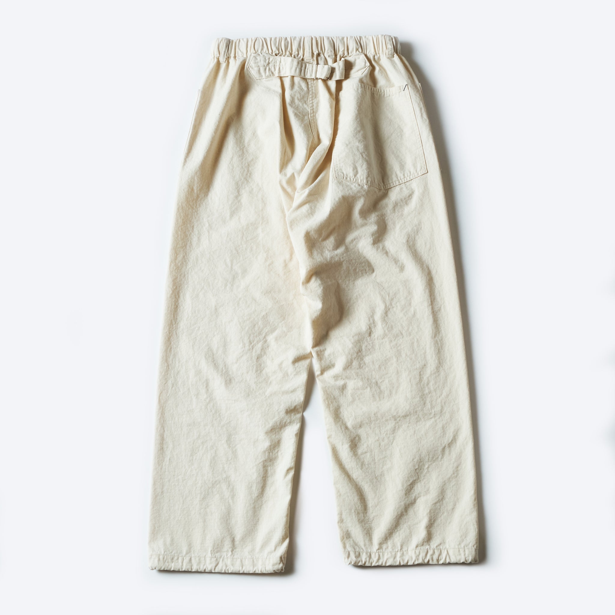 #3313-DRN E-Z ARMY-NAVY Pants 2 : cotton dobby ripstop natural