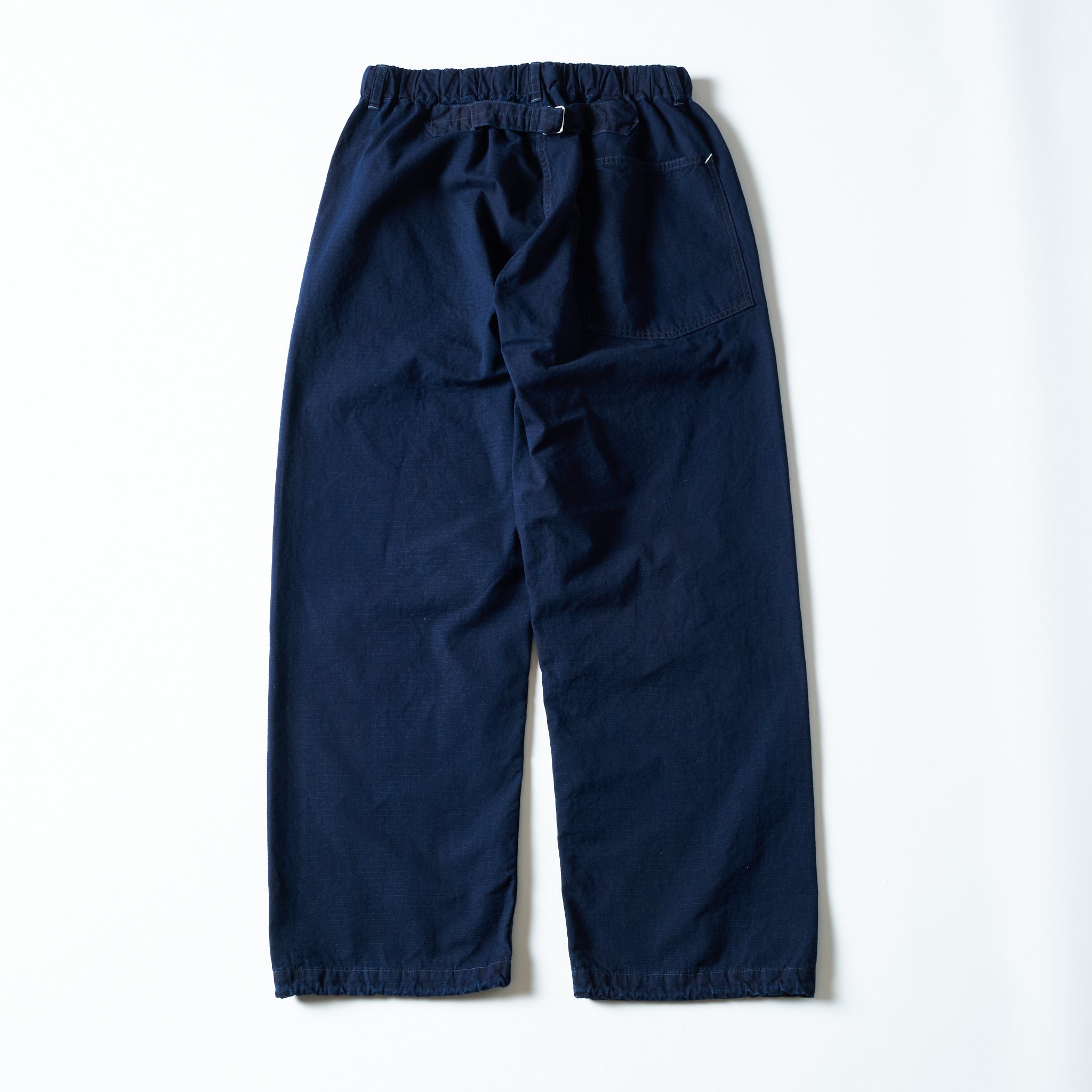 #3313-DRI E-Z ARMY-NAVY Pants 2 : cotton dobby ripstop indigo deep wash