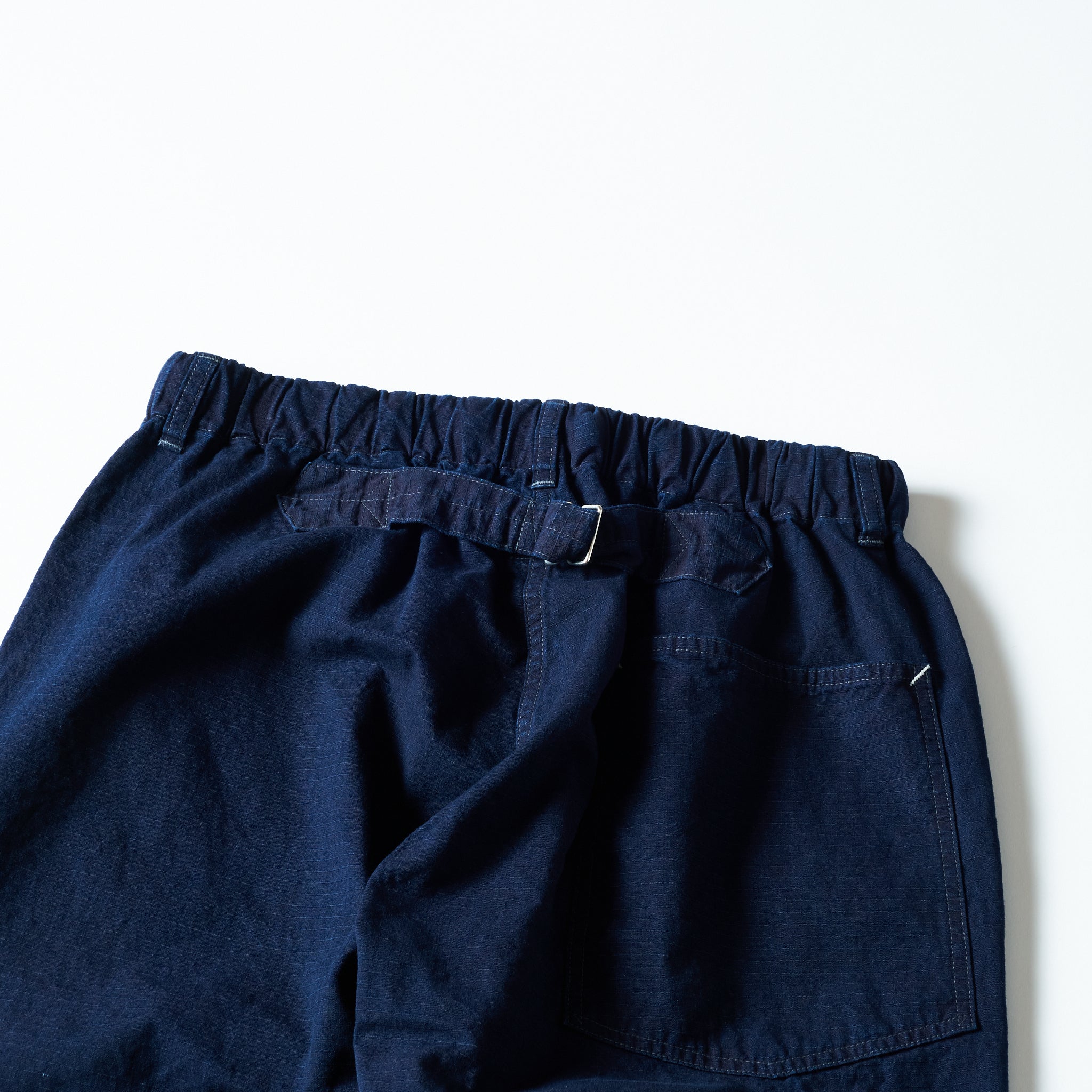 #3313-DRI E-Z ARMY-NAVY Pants 2 : cotton dobby ripstop indigo deep wash